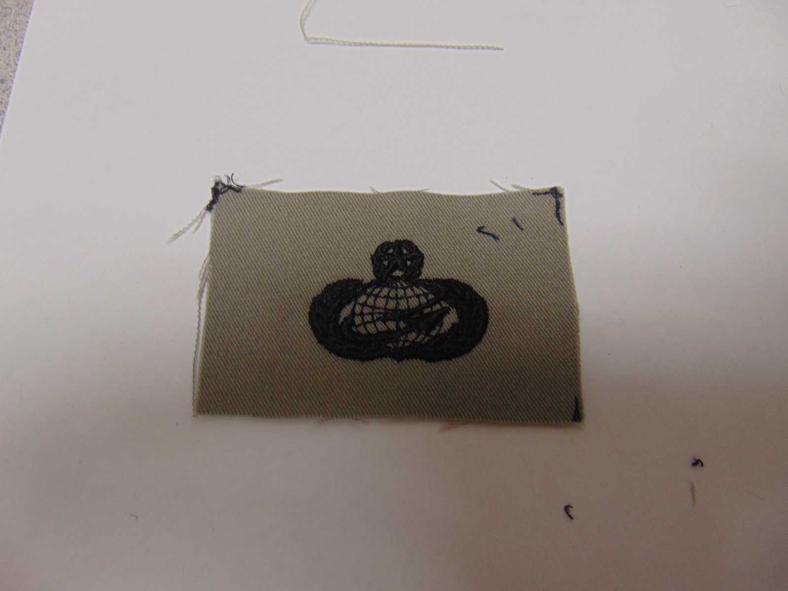 MILITARY PATCH US AIR FORCE CLOTH SEW ON ABU GRAY MASTER MANPOWER AND PERSONNEL