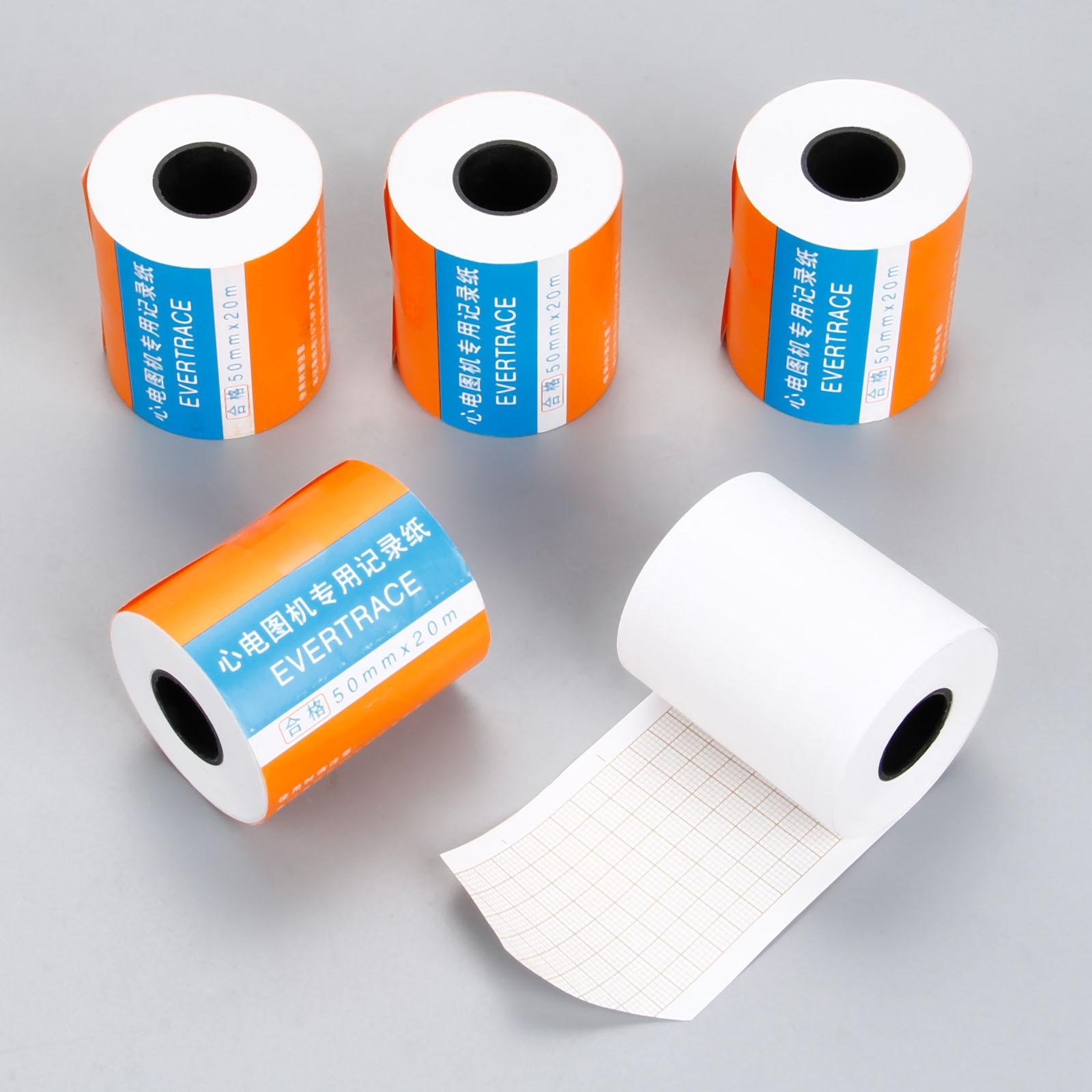 5 Roll 50mm*20m Thermal Printing Paper Fit For ECG/EKG Machine Patient Monitor