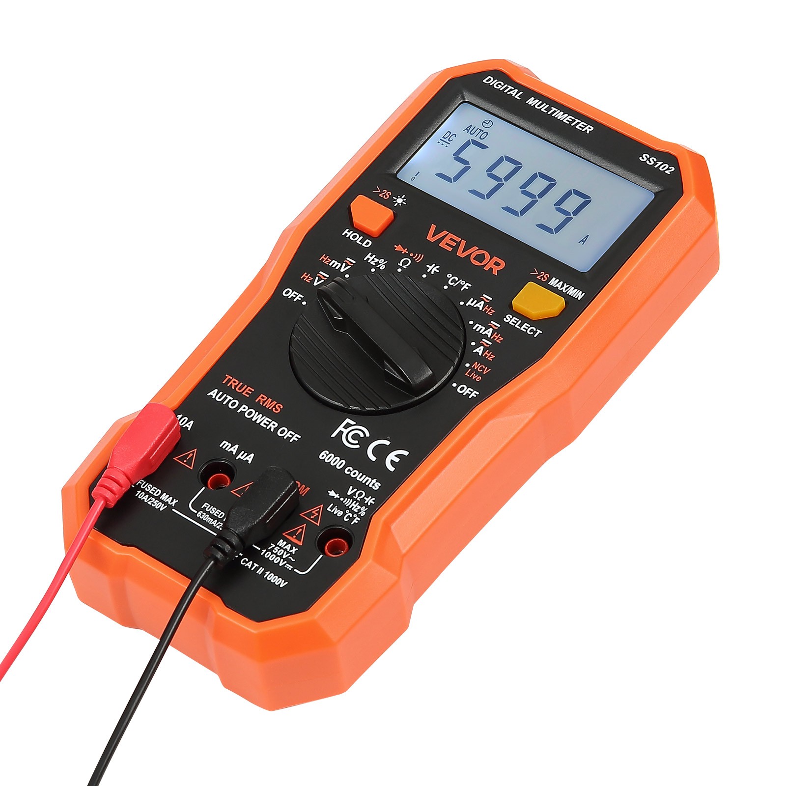 VEVOR Digital Multimeter 6000-Count TRMS Voltmeter Current Tester NCV Multimeter