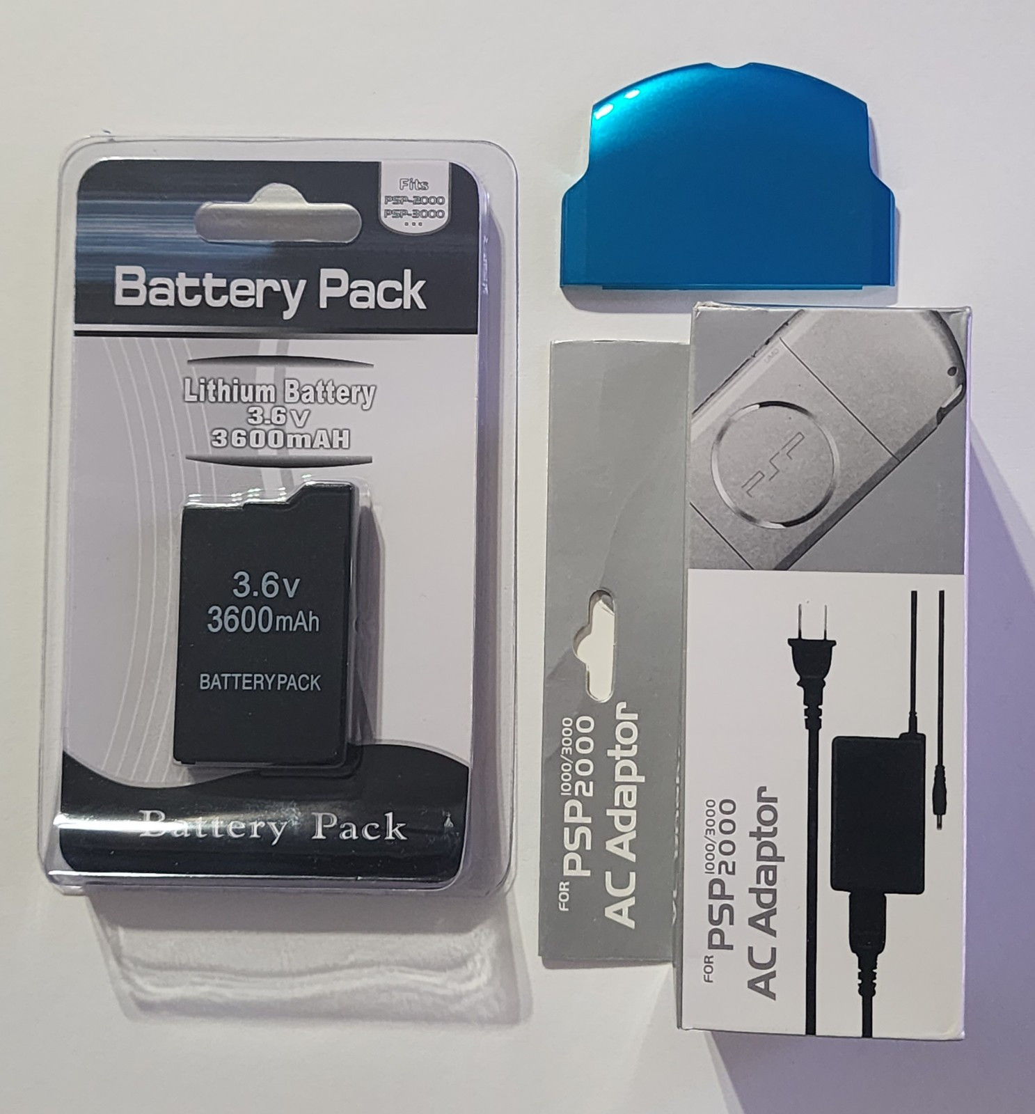 3600mAh Replacement Battery W/ Charger And Battery Cover For Sony PSP  3000