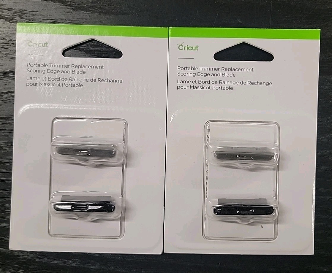 Lot Of 2 Cricut 12" Portable Trimmer Replacement Cutting & Scoring Blades New!