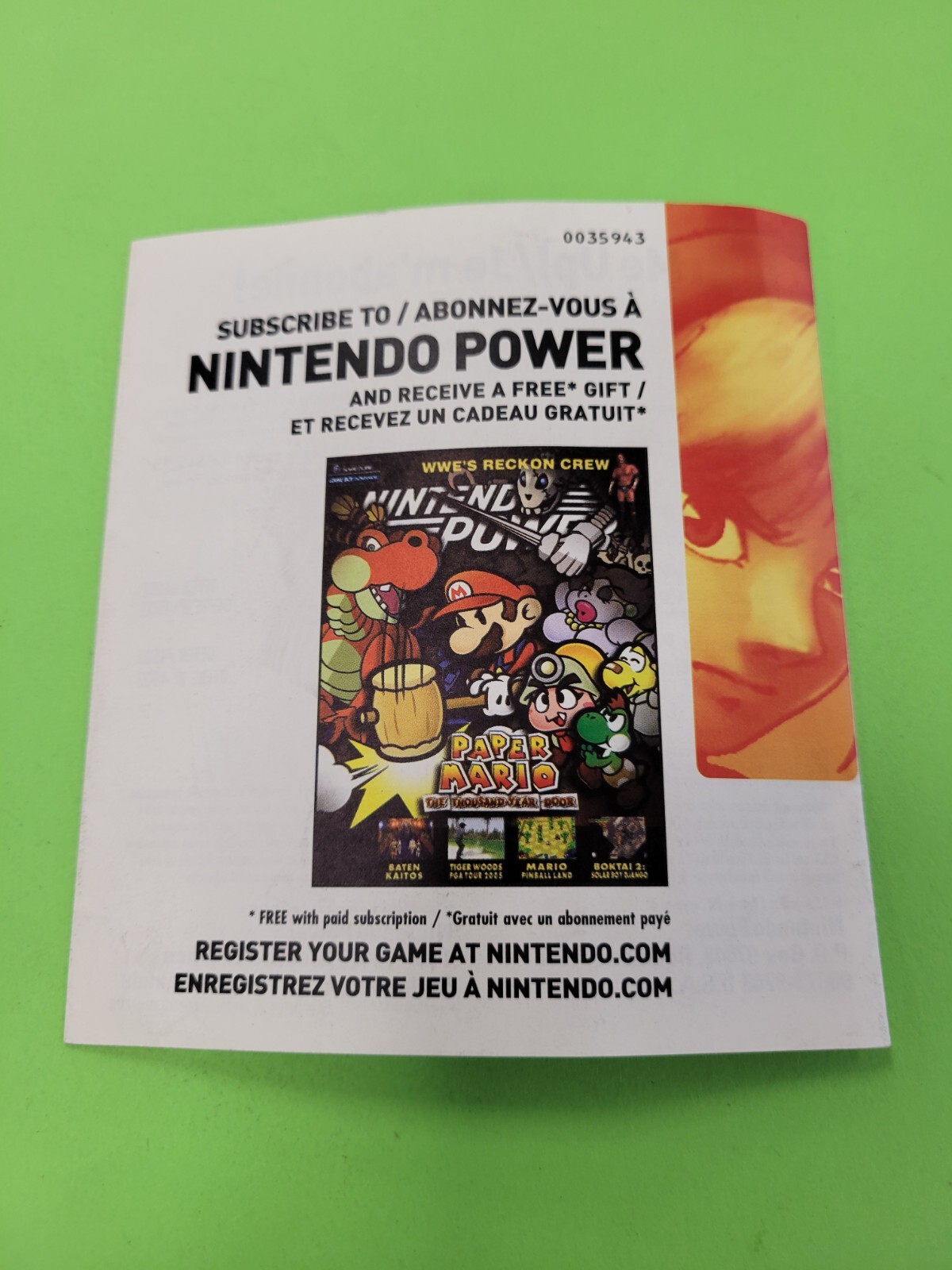 My Nintendo Power DS INSERT ONLY Authentic Nintendo