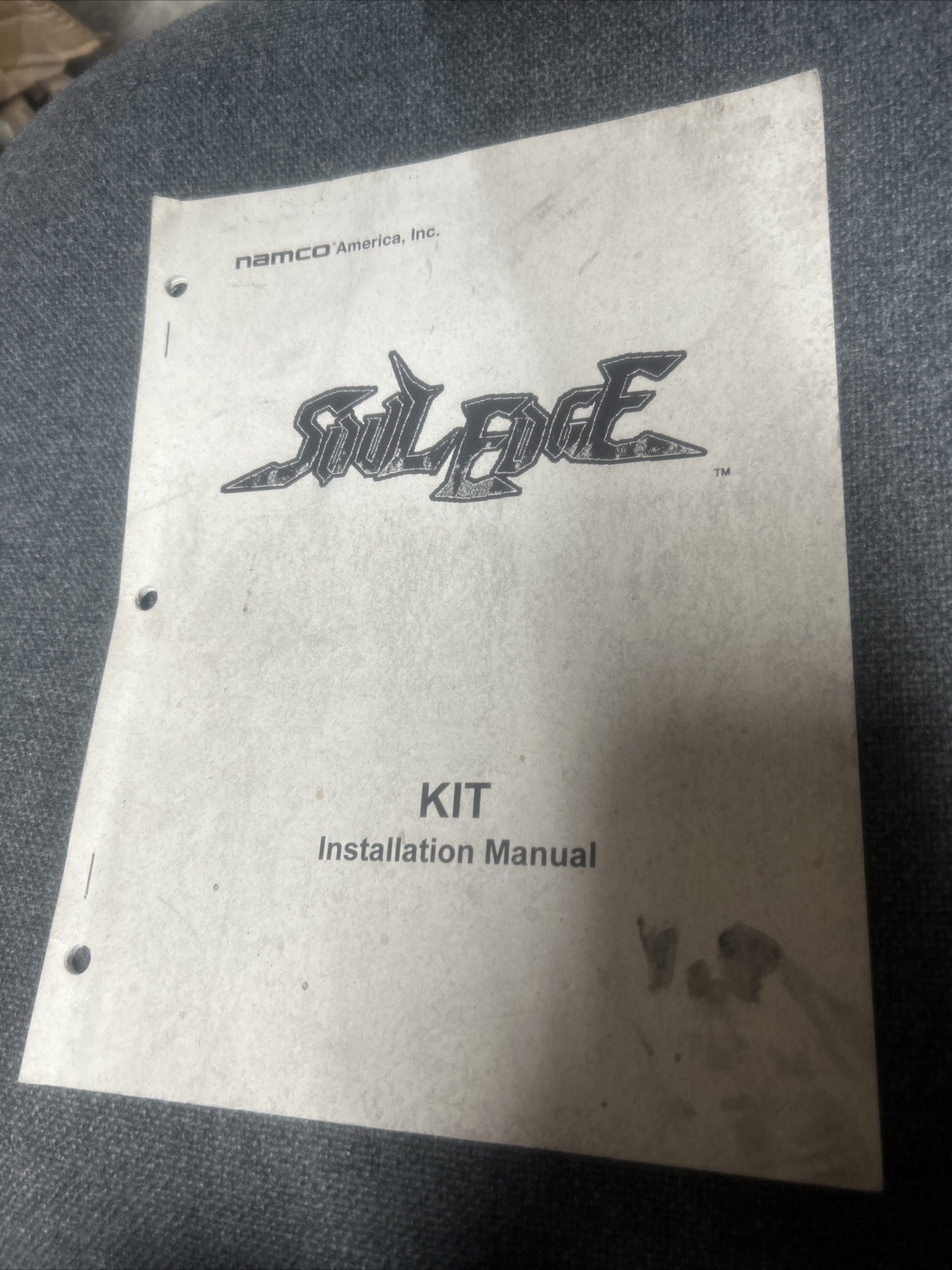 Namco SOUL EDGE Arcade Video Game Manual - good used original