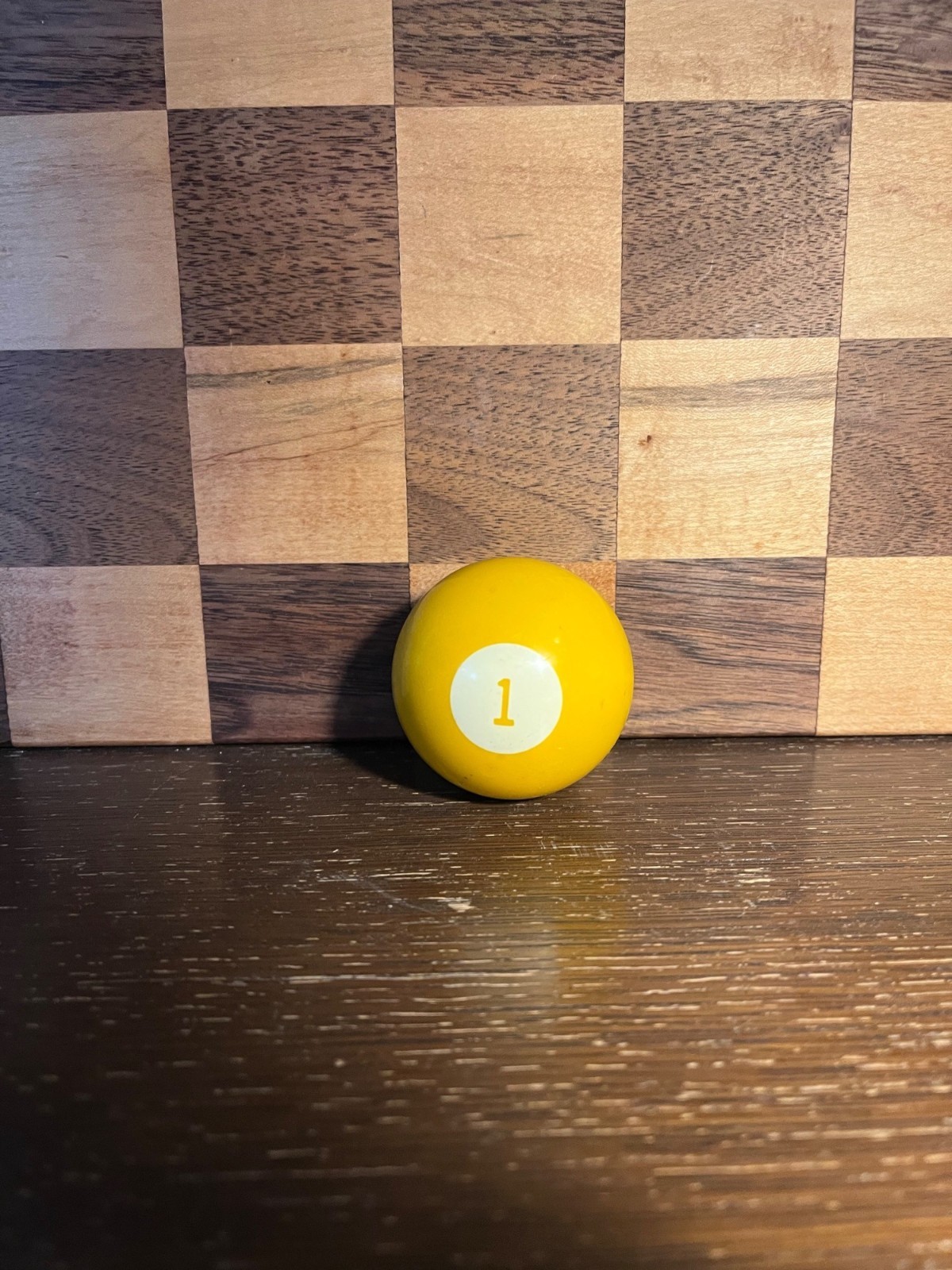 Vintage Replacement Yellow #1 Pool Ball