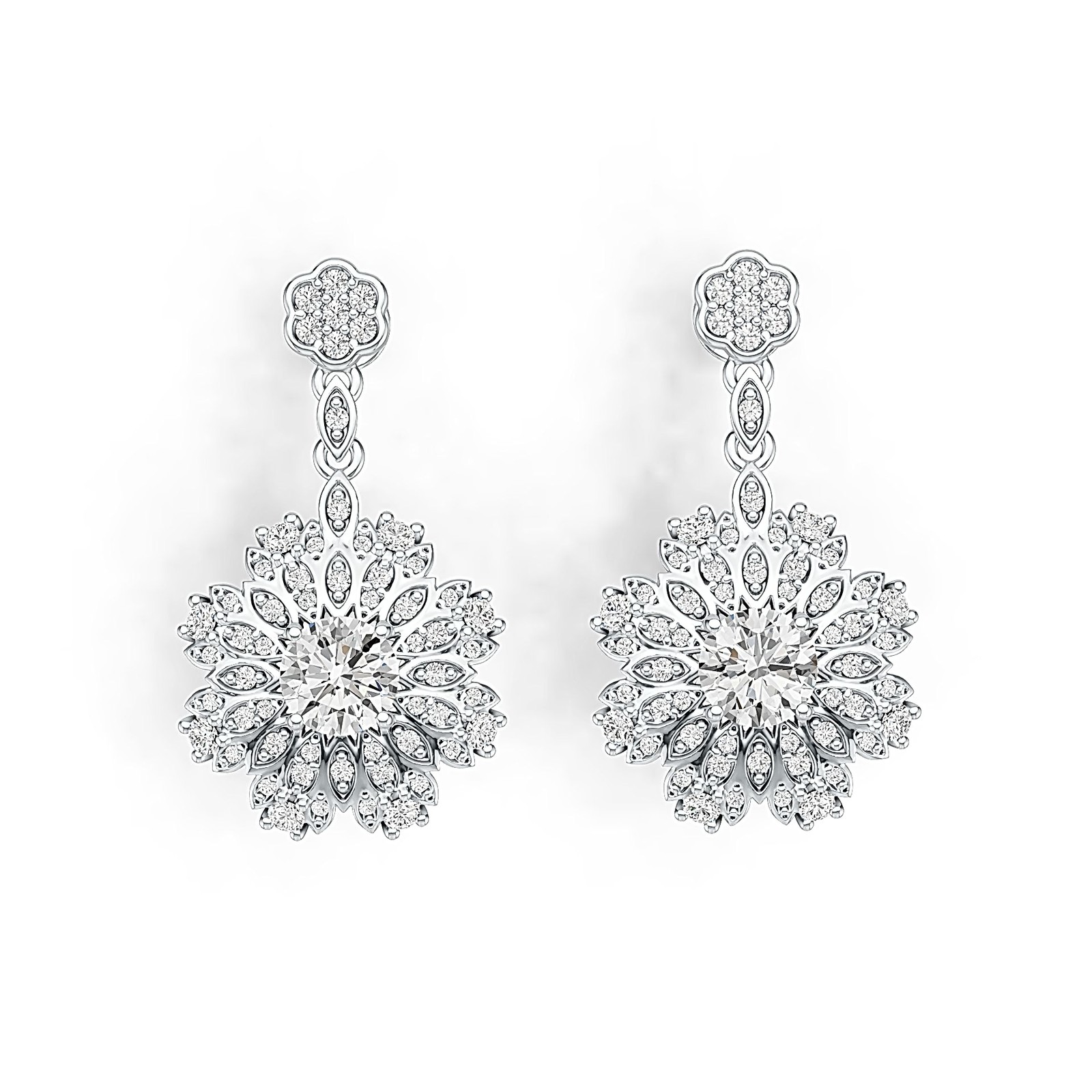 Sterling Silver Semi Mount Earrings Setting Round RD 6x6mm