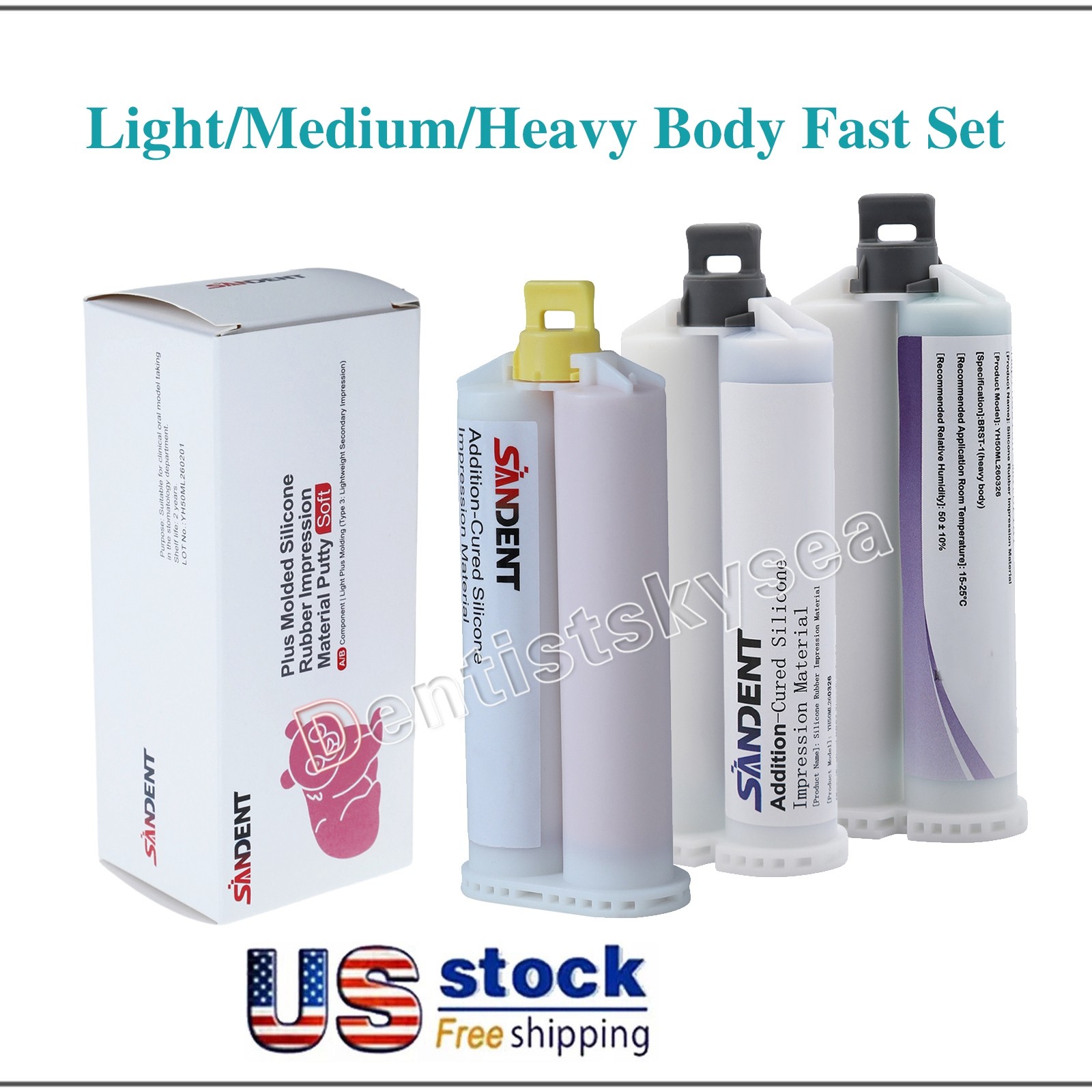 Dental Elastomeric Impression Putty Soft Silicone Material SANDENT