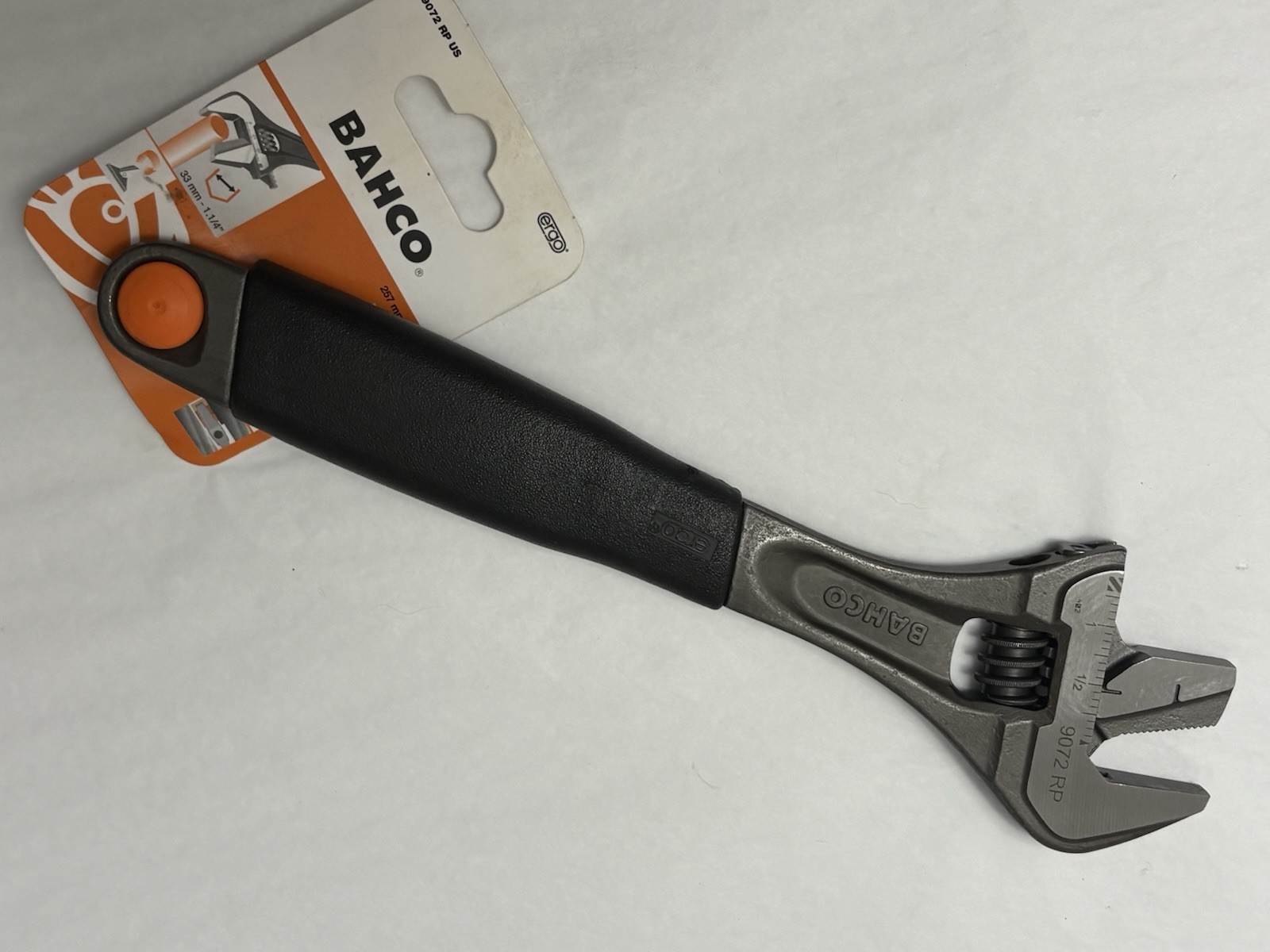 New BAHCO 8072 US 10” Adjustable Wrench With Scale Black (SH1)