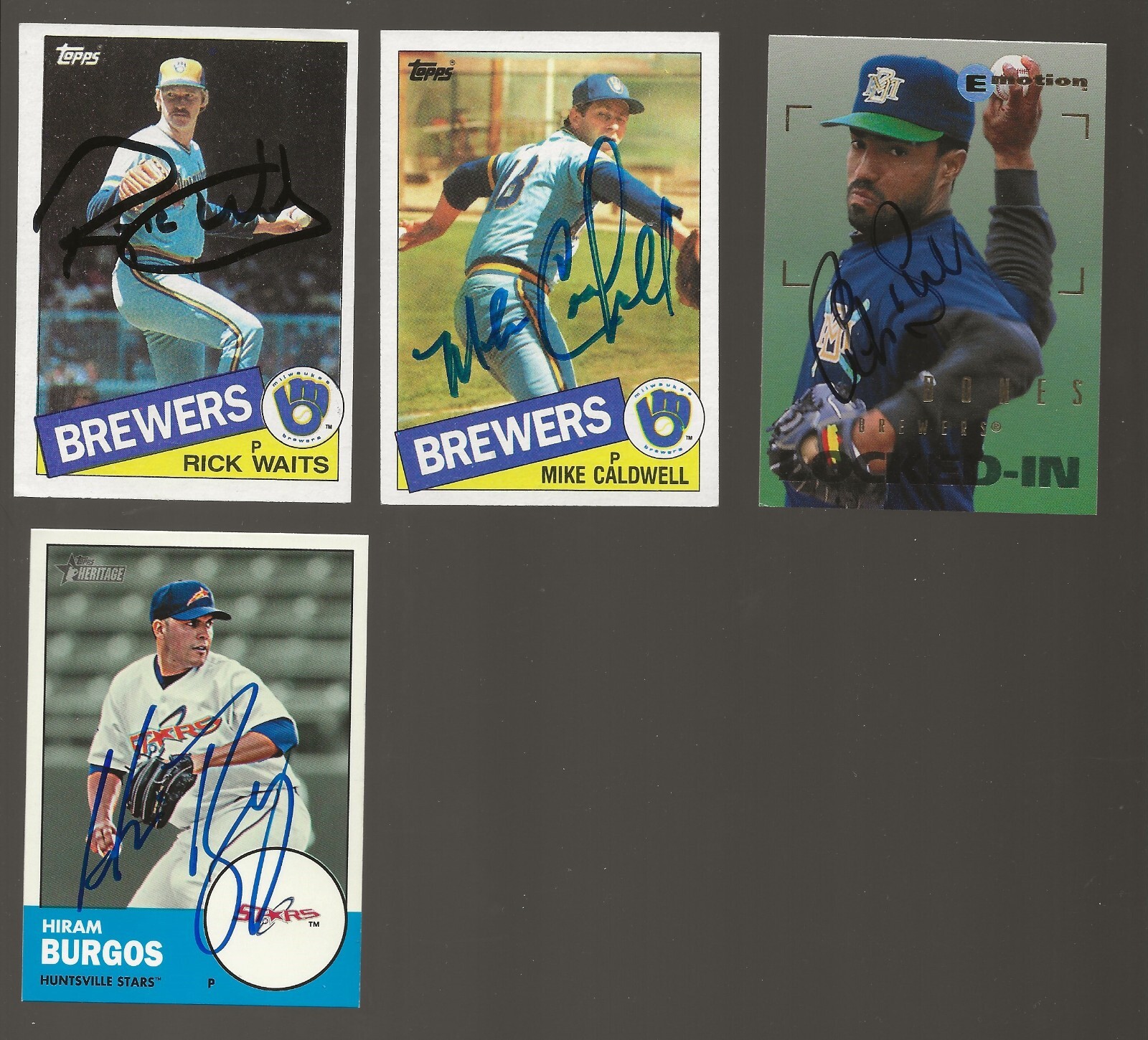 1995 Emotion Ricky Bones Milwaukee Brewers Autograph