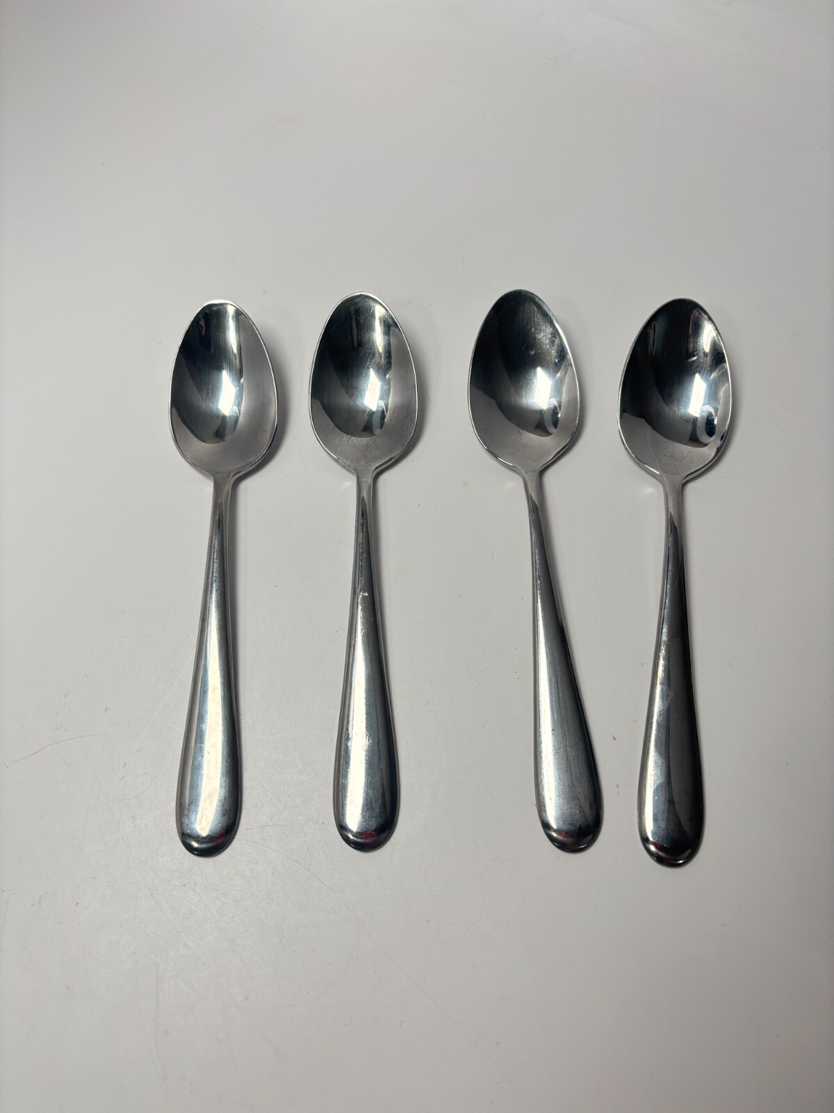 Pfaltzgraff Springwater Flatware Glossy 18/0 Stainless Steel Tea Spoon 6" Set 4