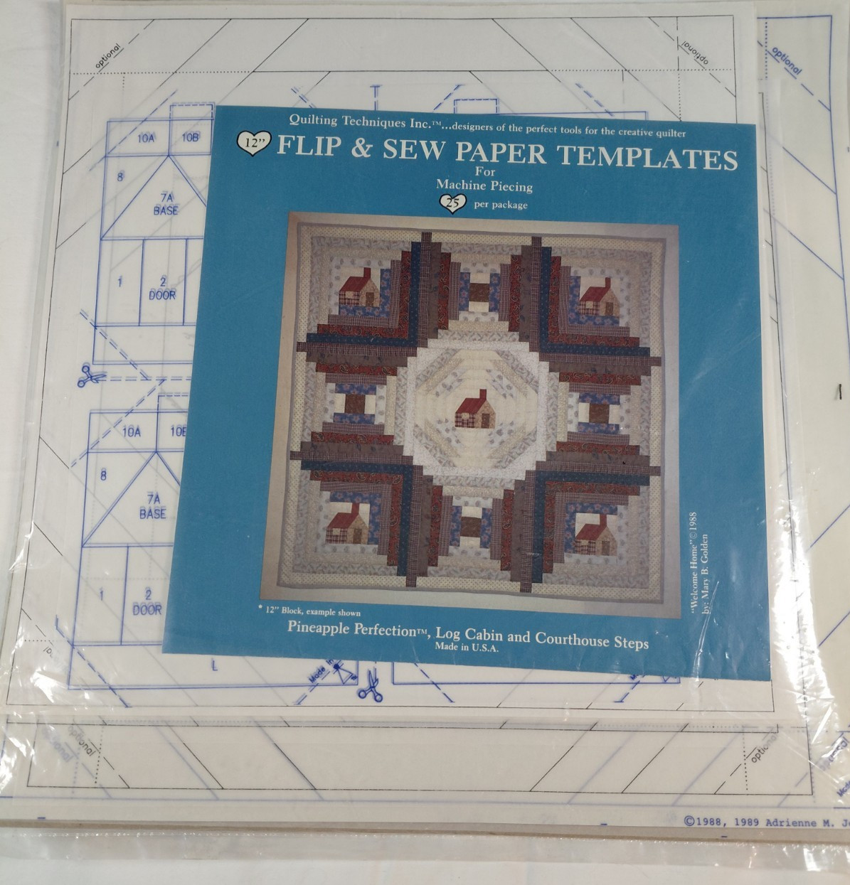 FLIP AND SEW Paper Templates for 25. New In Package