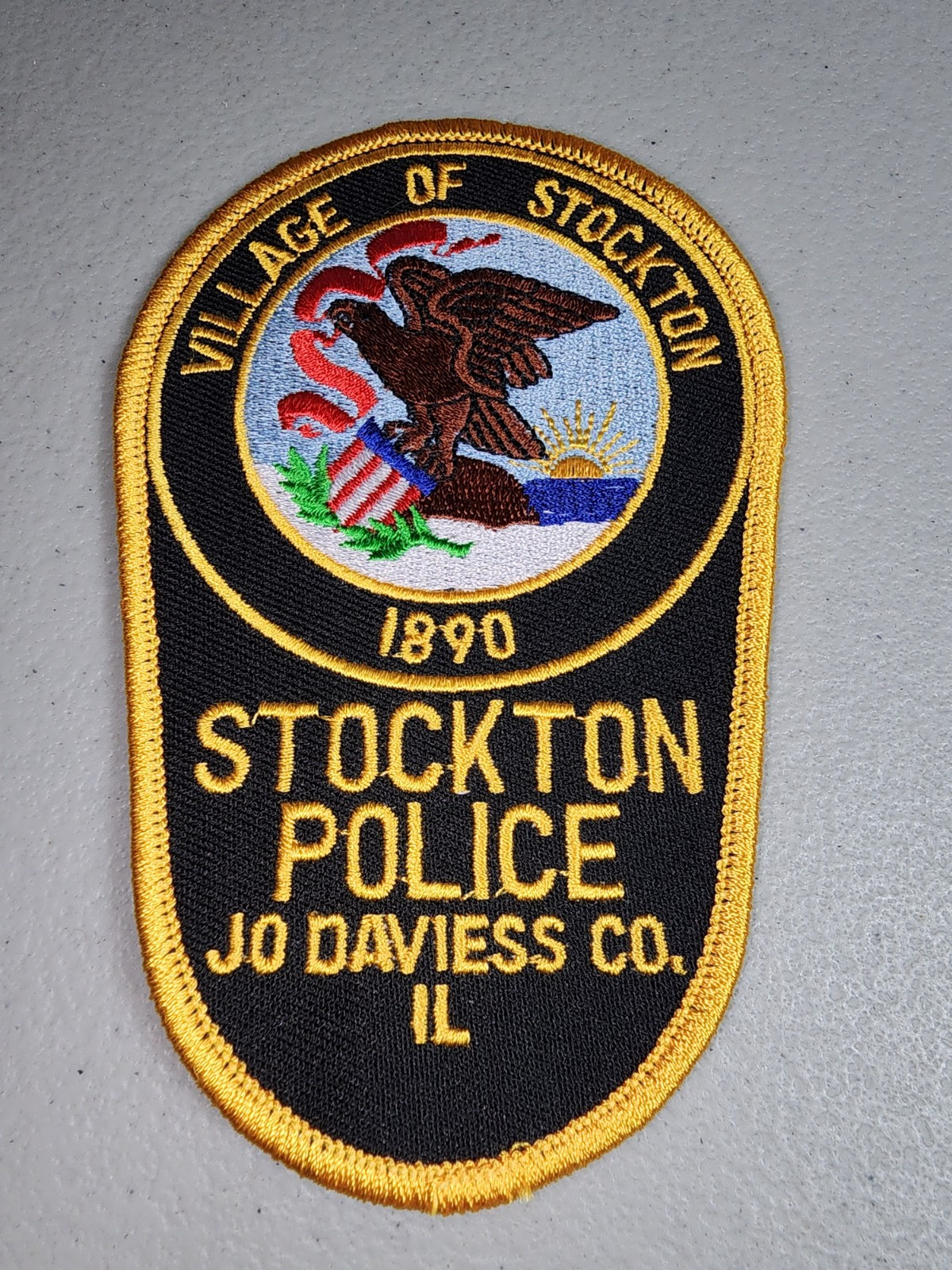 Stockton Police City Of Stockton Embroidered Patch 3" x 5"  Sew On or Iron On