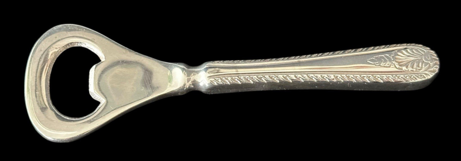 Vintage Silver Plate Ornate Art Deco Style Bottle Opener (5-3/4 in. x 1-3/4 in.)