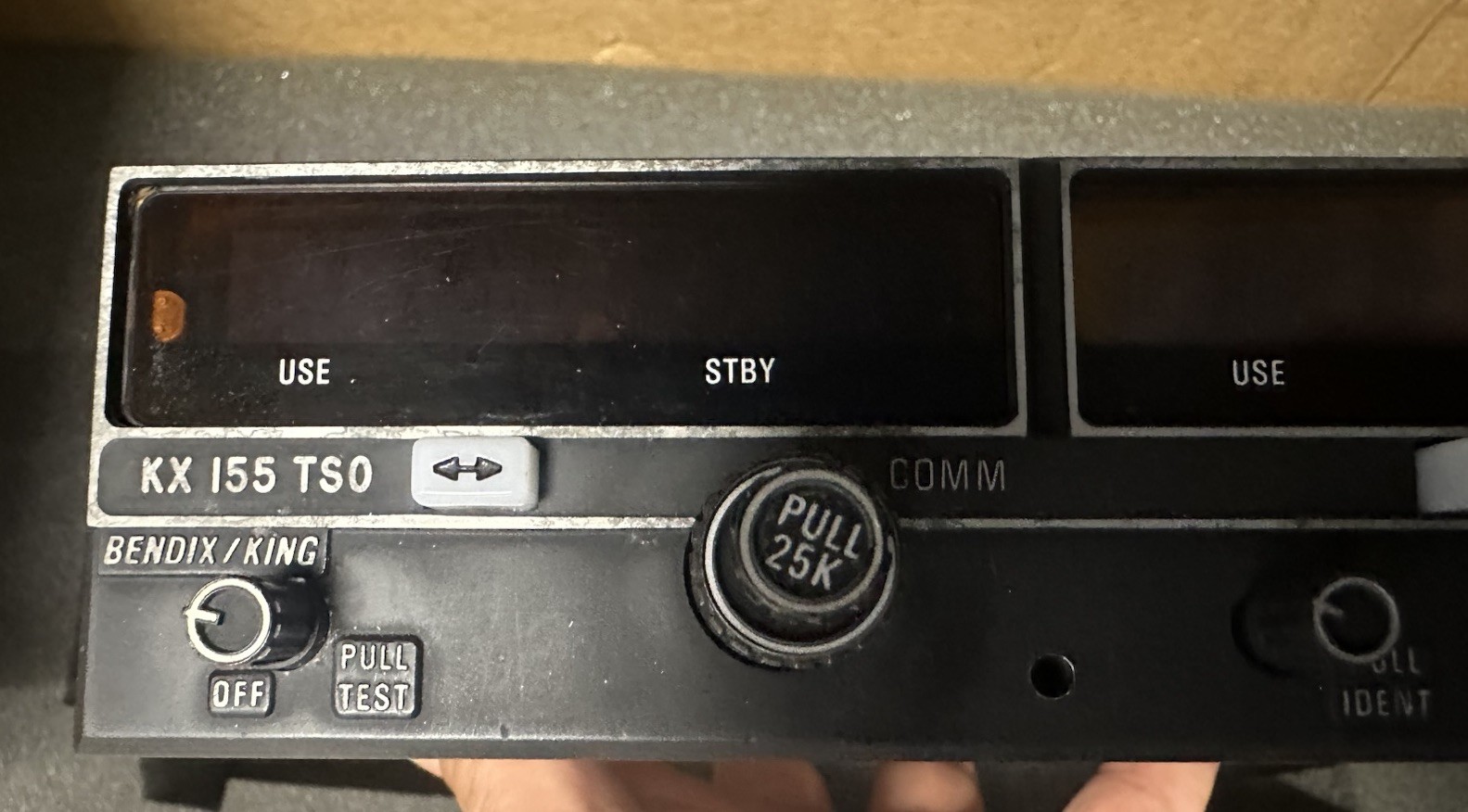 Bendix/King KX 155 TSO NAV/COMM – 14V – Working unit. (No Tags)