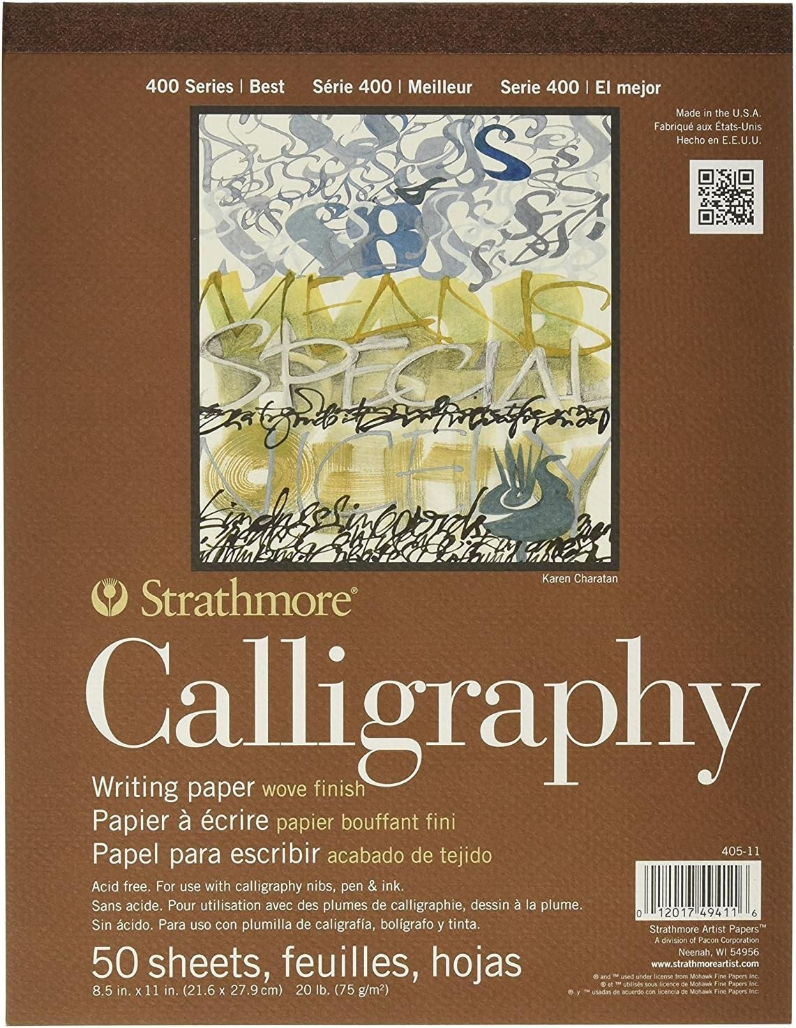 Strathmore 50 Sheet Calligraphy Pad 8.5x11 White