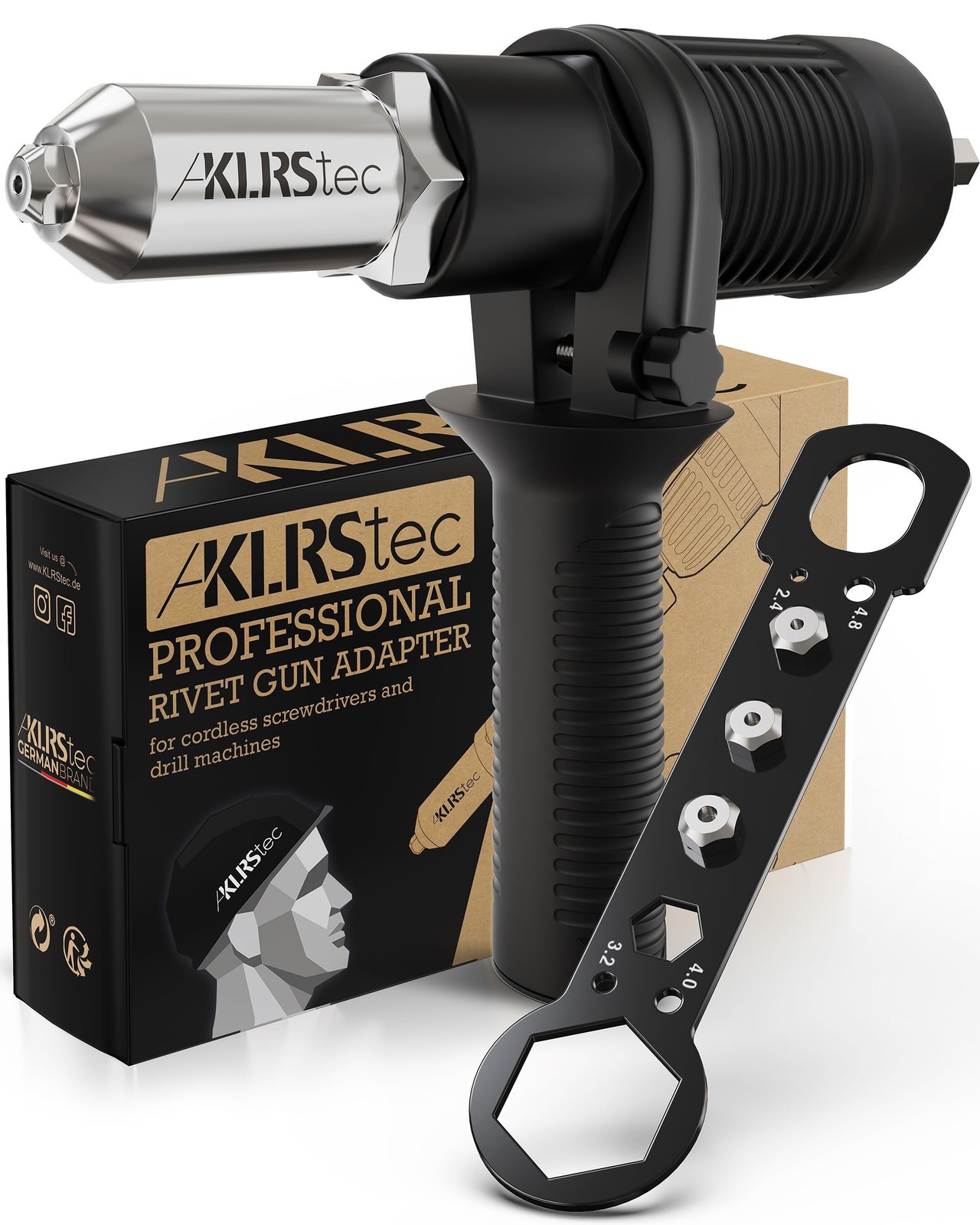 KLRStec Professional Rivet Gun Adapter - Rivet Attachment for Cordless Screwd...