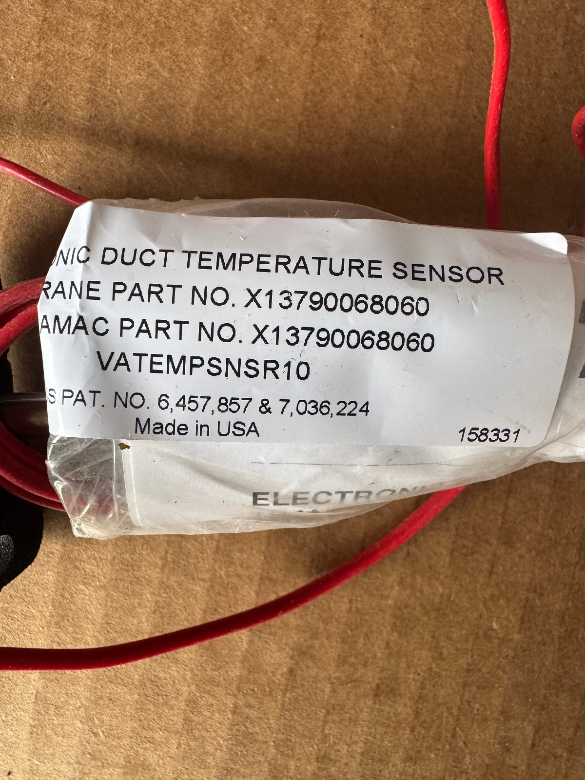Trane X13790068060 Electronic Duct Temperature Sensor New