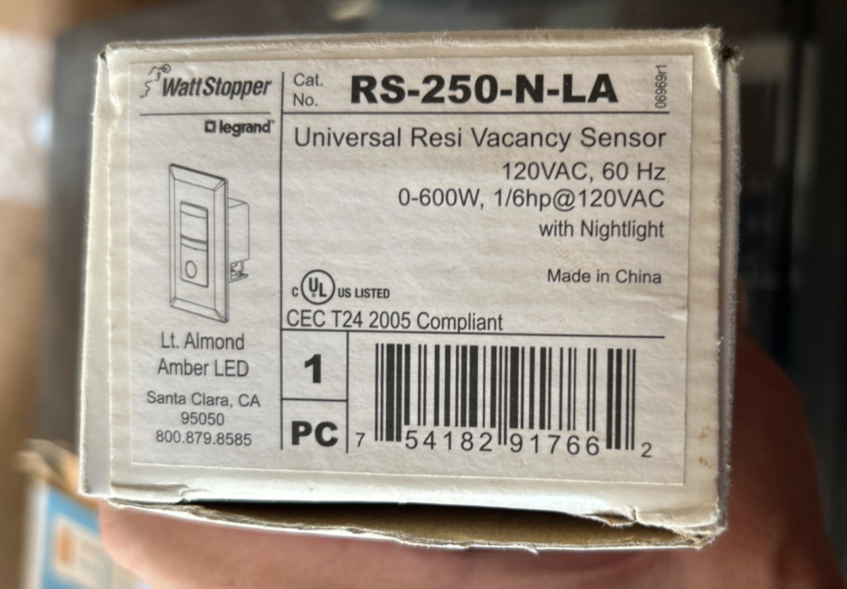 Watt-stopper DT-250-N-LA Muti-Way Res Vacancy Sensor 120vac, 60 hz