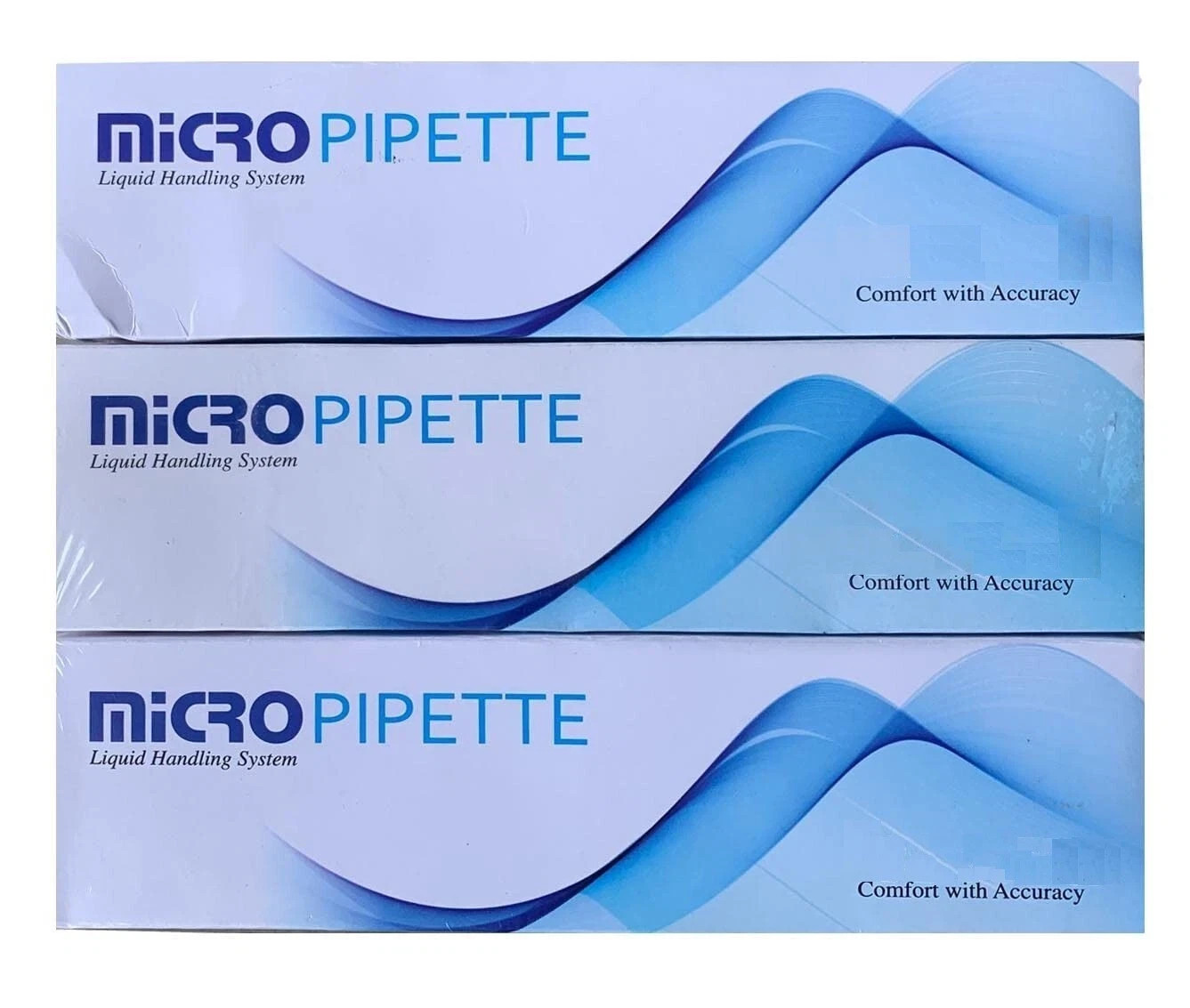 Set of 3 Micropipette Variable Volume 5-50Ul,10-100Ul,100-1000Ul Total 3