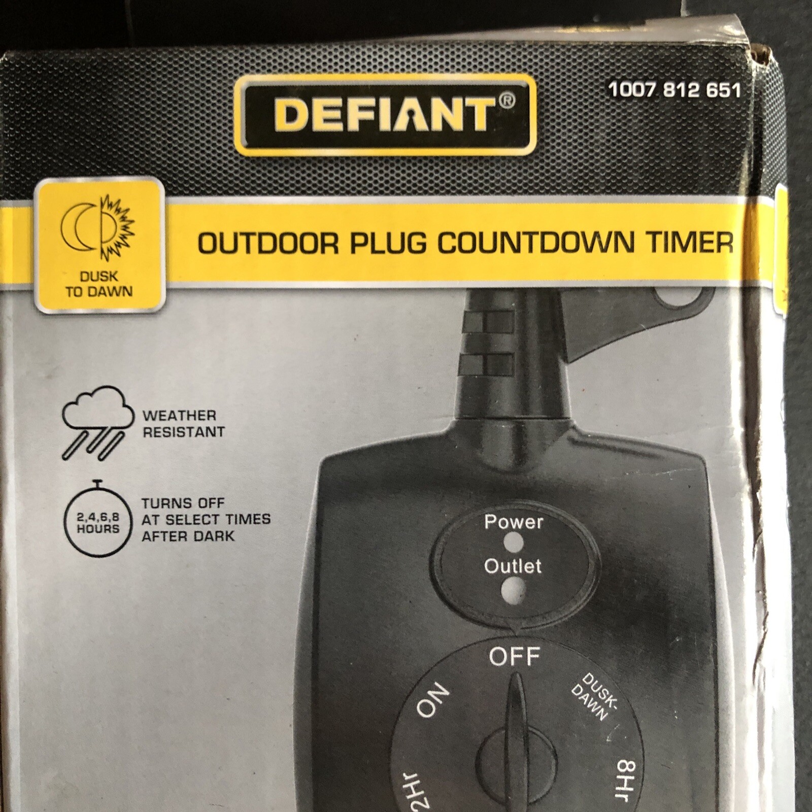 Defiant Mechanical Dusk to Dawn Countdown Timer Black 15AMP 1007812651