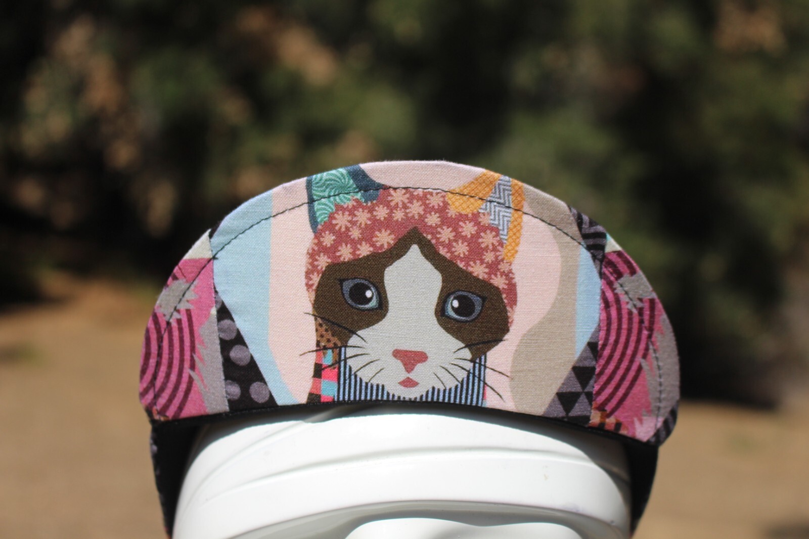 CYCLING CAP  FINE KITTEN    HANDMADE IN USA   S M L