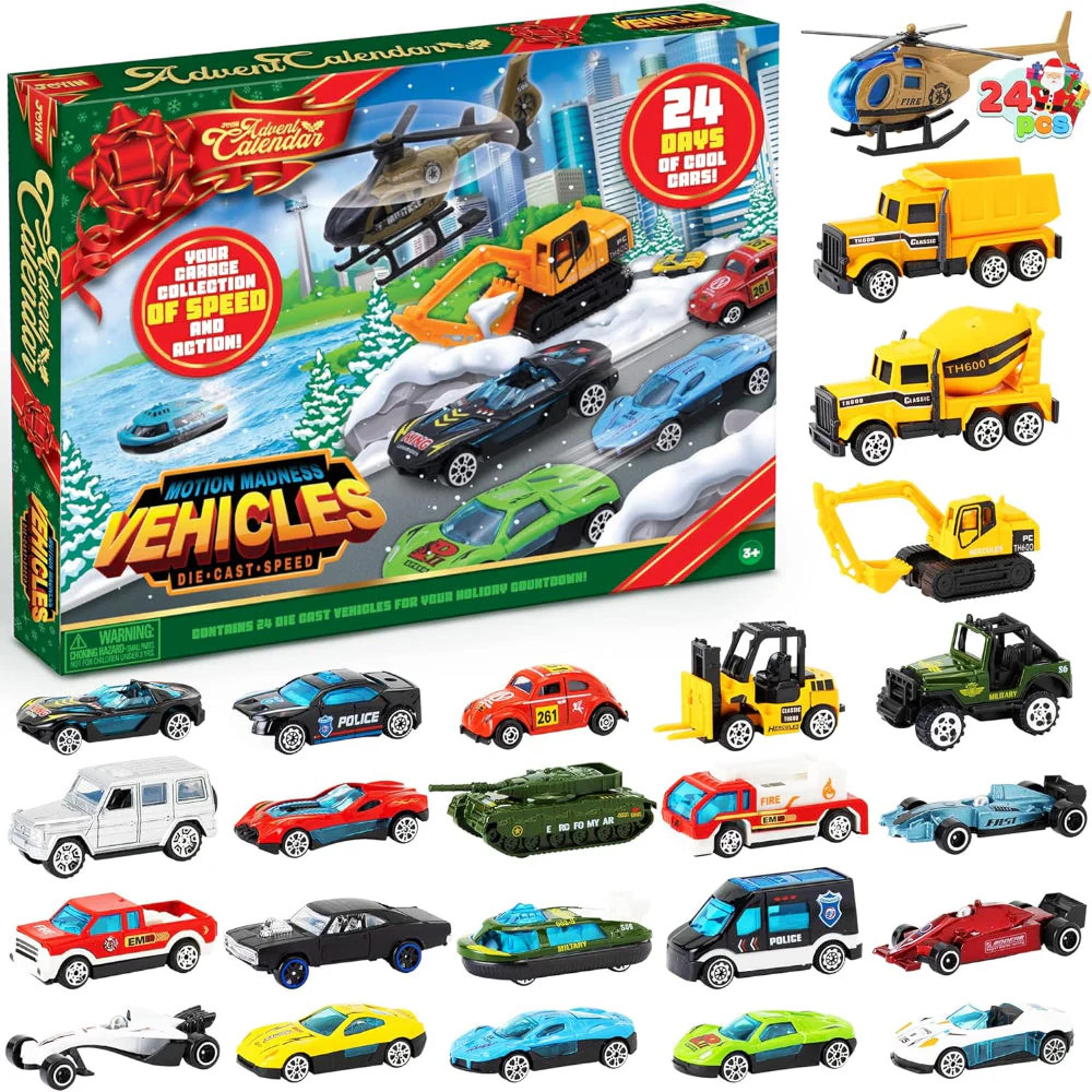 24-Day Christmas Advent Calendar – Diecast Toy Cars