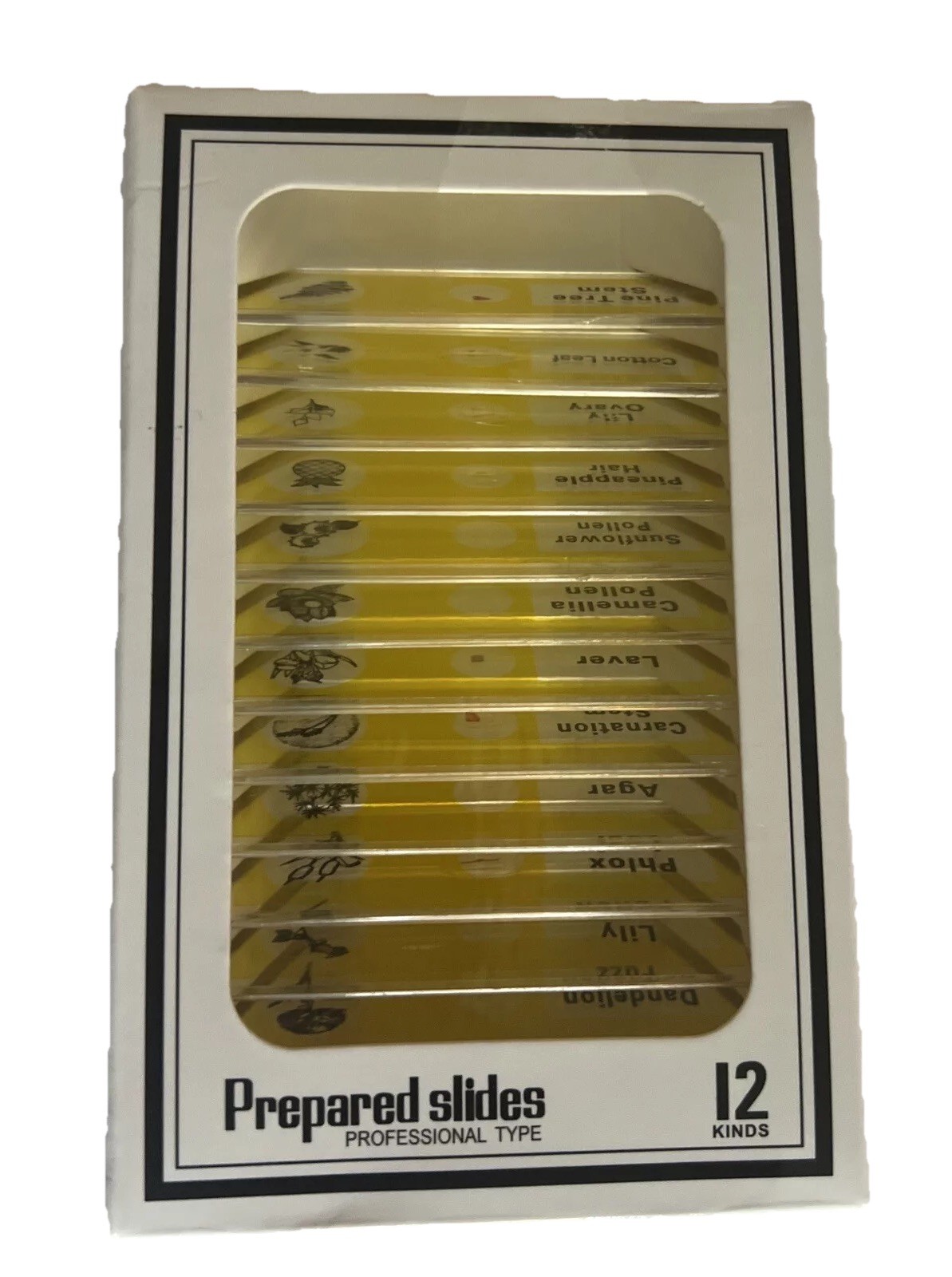 Prepared Microscope Slides Insects Science 12 pcs NIB