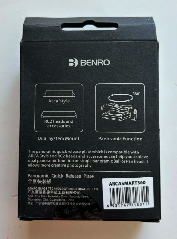Benro Panoramic Quick Release Plate ARCASMART360