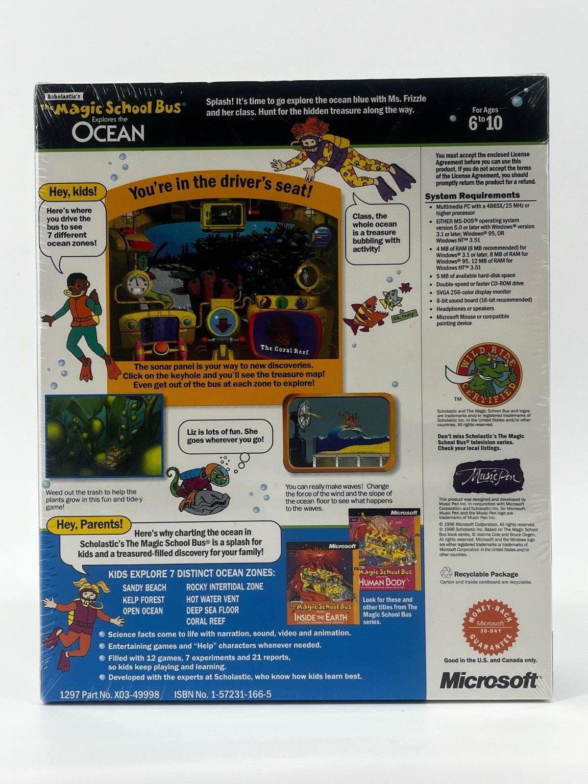 NEW Vintage Mac OS Magic School Bus Ocean CD-Rom Microsoft Rare