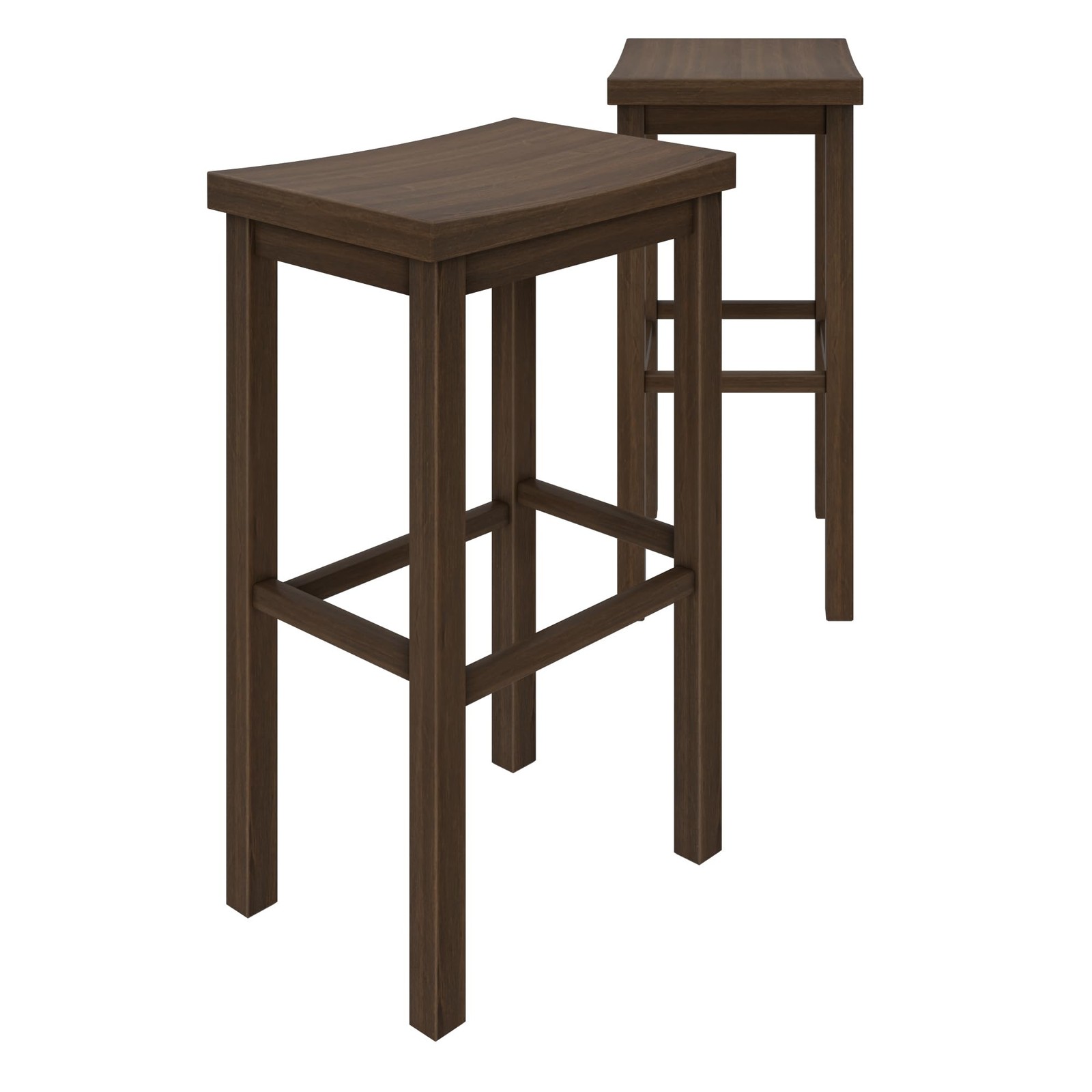 Smith Bar Stool Set of 2, Walnut
