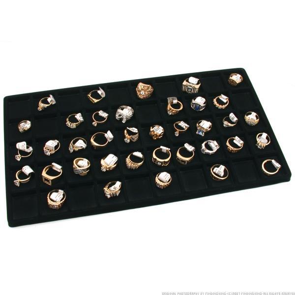 Travel Case & 50 Slot Insert Black 14 1/8" 2Pcs