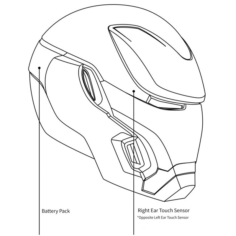 Iron Man MK50 Helmet Electric 1:1 Wearable Voice Control Deformation Prop Helmet