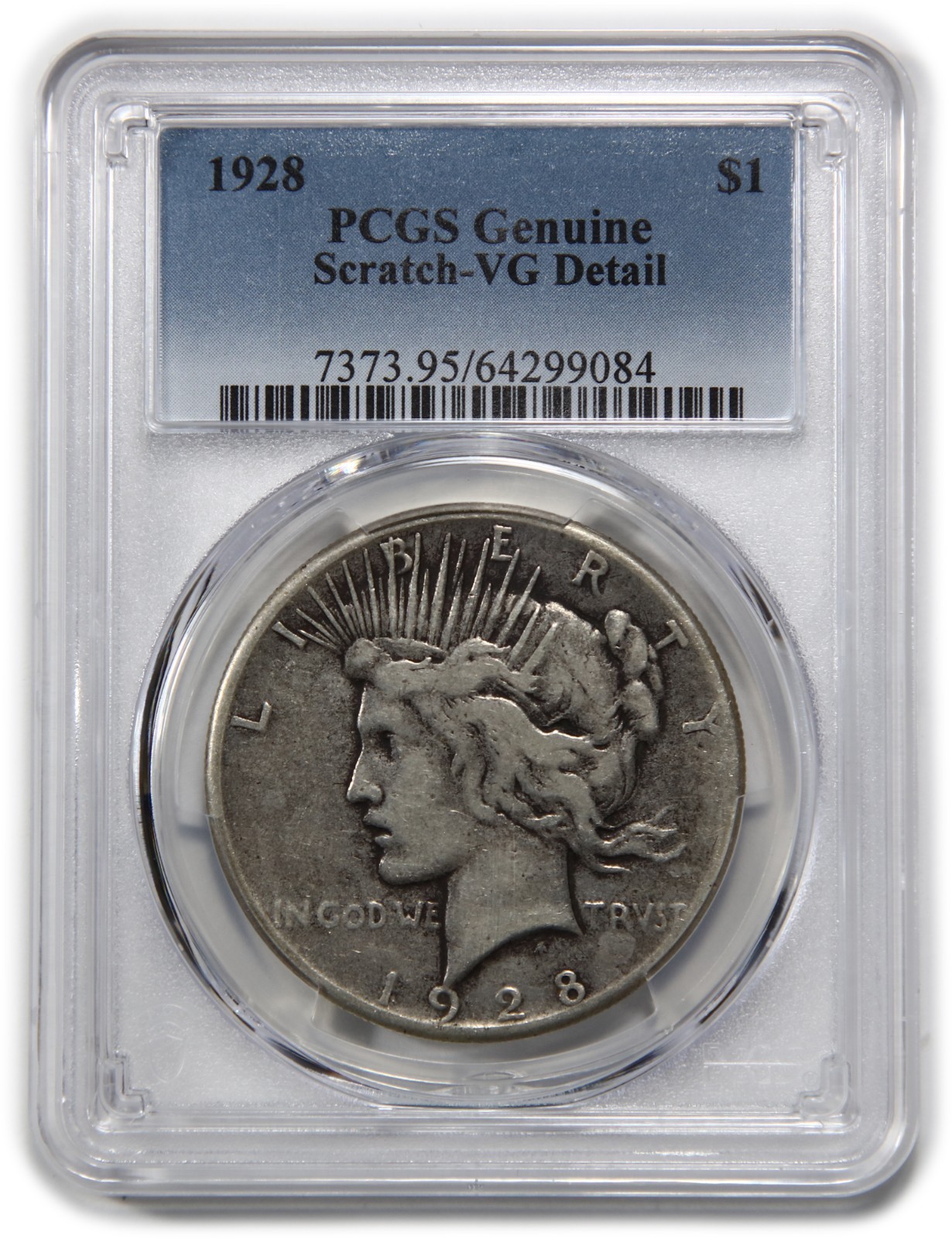1928 P PCGS VG Detail - Silver Peace Dollar $1 US Coin #62599A