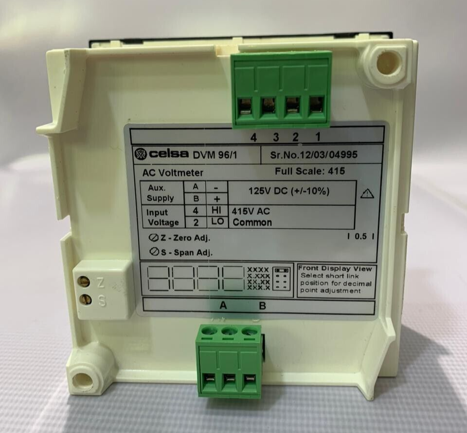 CELSA / AC Voltmeter / DVM 96/1 / 125V DC - 415V AC