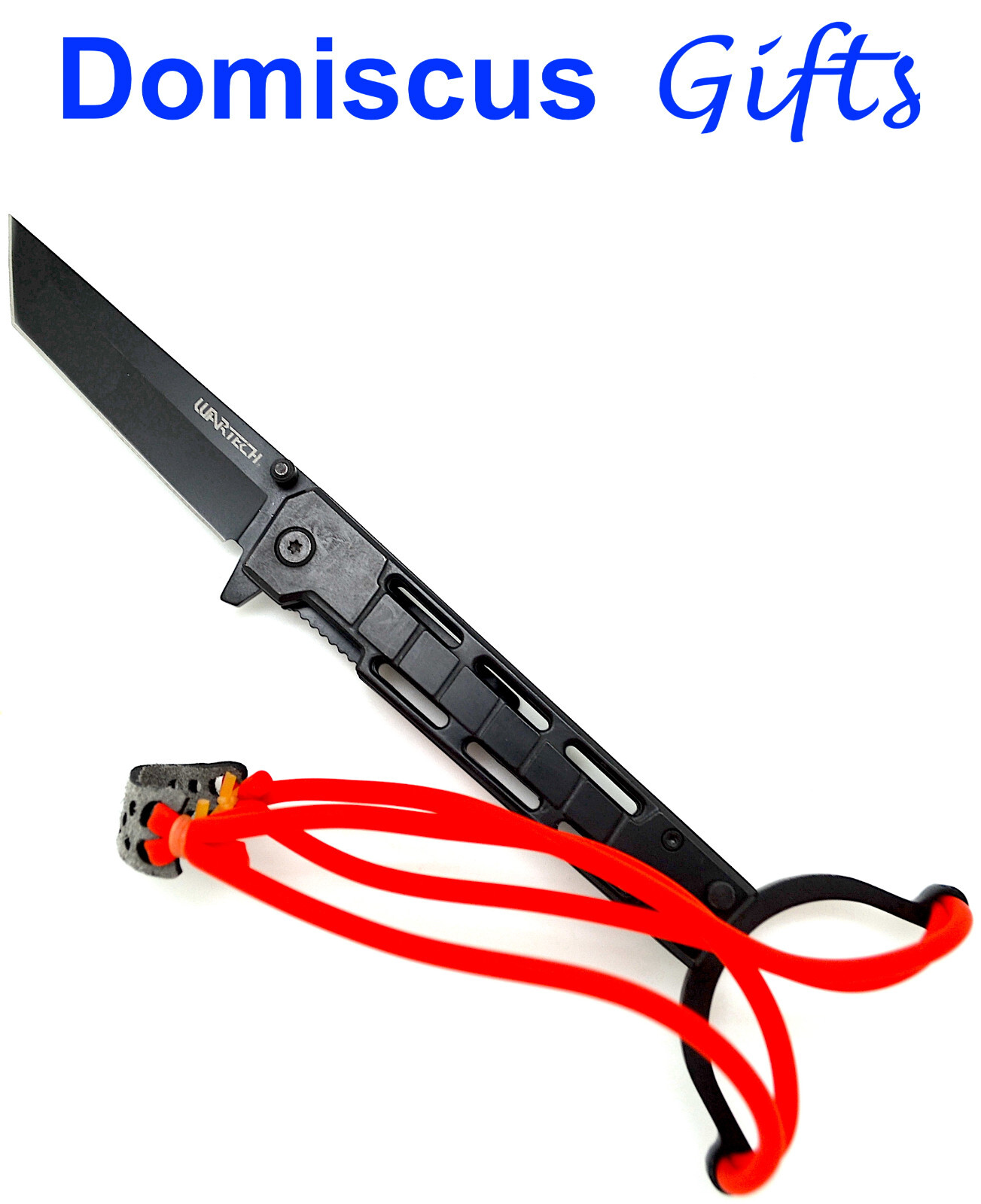 8" NEW! Wartech POCKET KNIFE Sling Shot Folding Knives Tanto Blade Glass Breaker