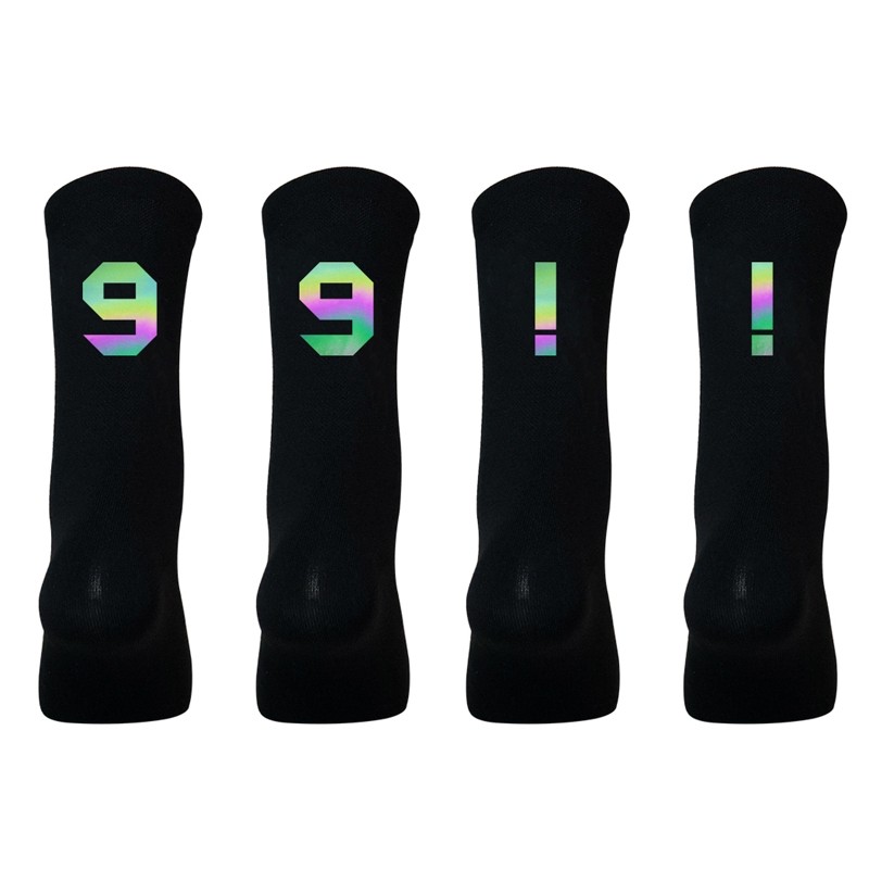 2 Pairs Reflective Road Cycling Riding Bicycle Bike XC MTB BMX Sport Ankle Socks