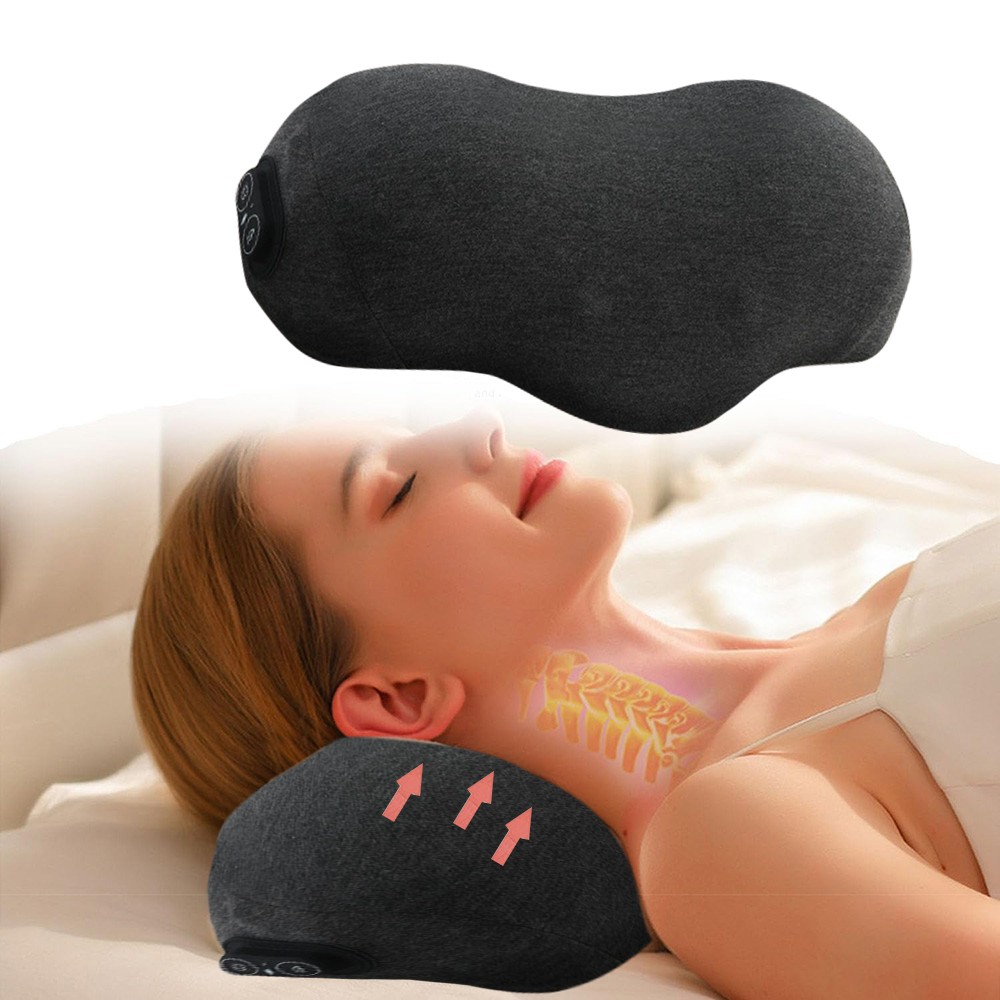 New Cervical Pillow for Neck Pain Relief with 3 Heat Levels & 3 Vibration Modes