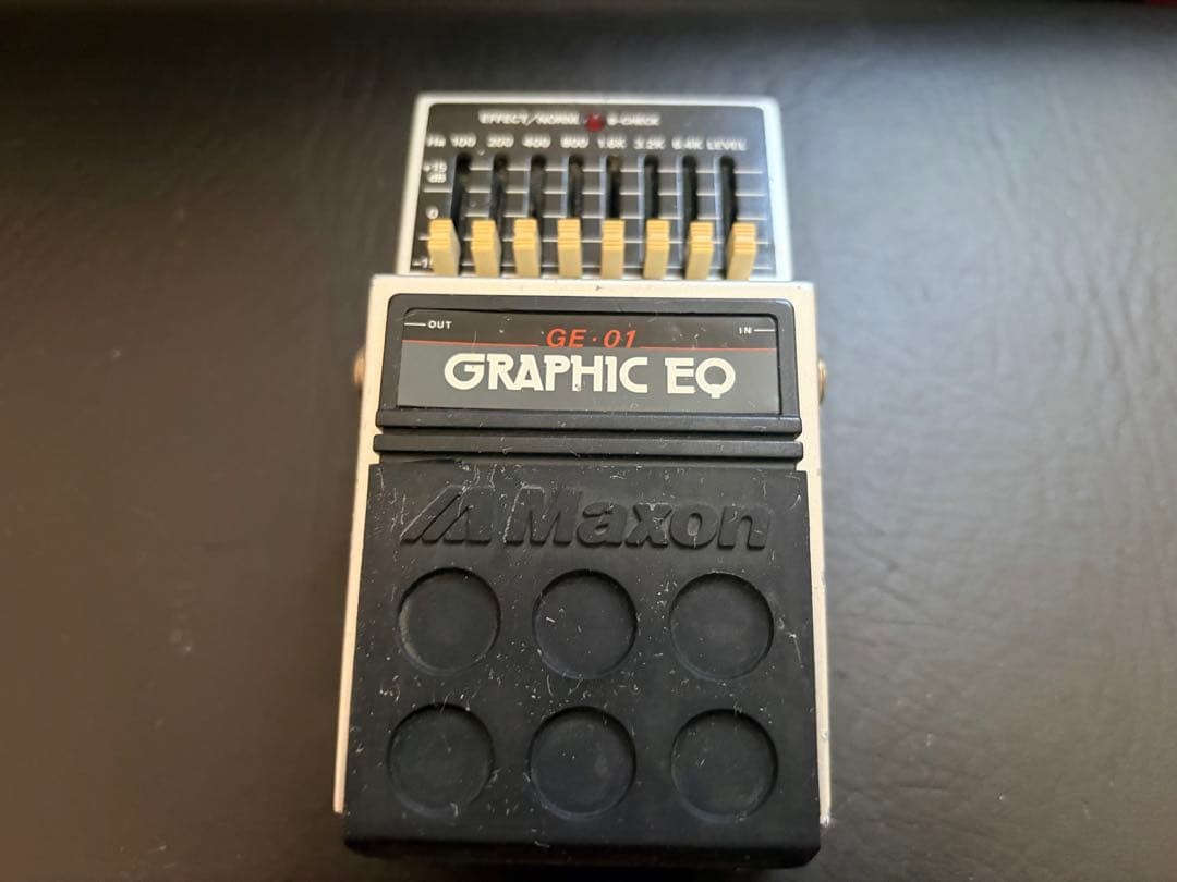 Maxon GE-01 Graphic EQ Guitar Effect Pedal Made in Japan Vintage
