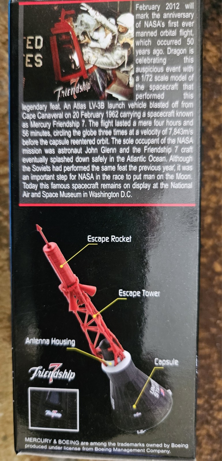 DRAGON WINGS NASA FRIENDSHIP 7 MERCURY CAPSULE 50TH ANNIVERSARY 1/72 SCALE NIB