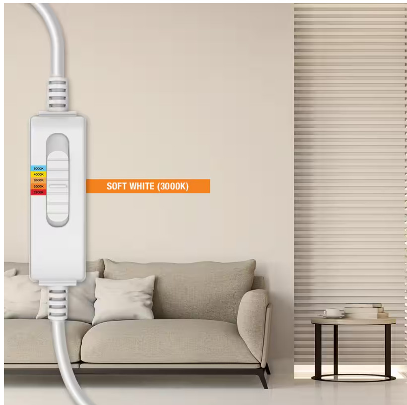 CE Directional Integrated LED 6 in Round Adj Color Temp Canless Recessed Light