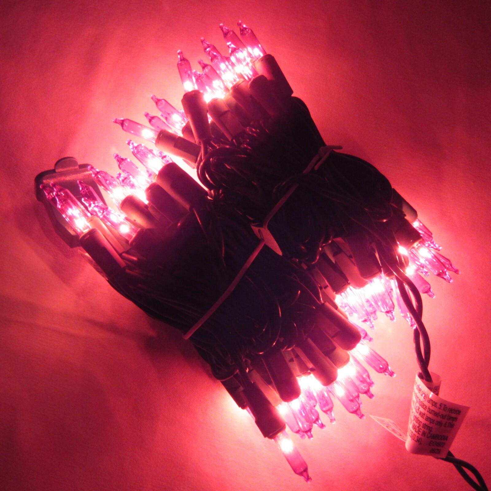 100 Red Mini Holiday Christmas Light - Green Wire December Home