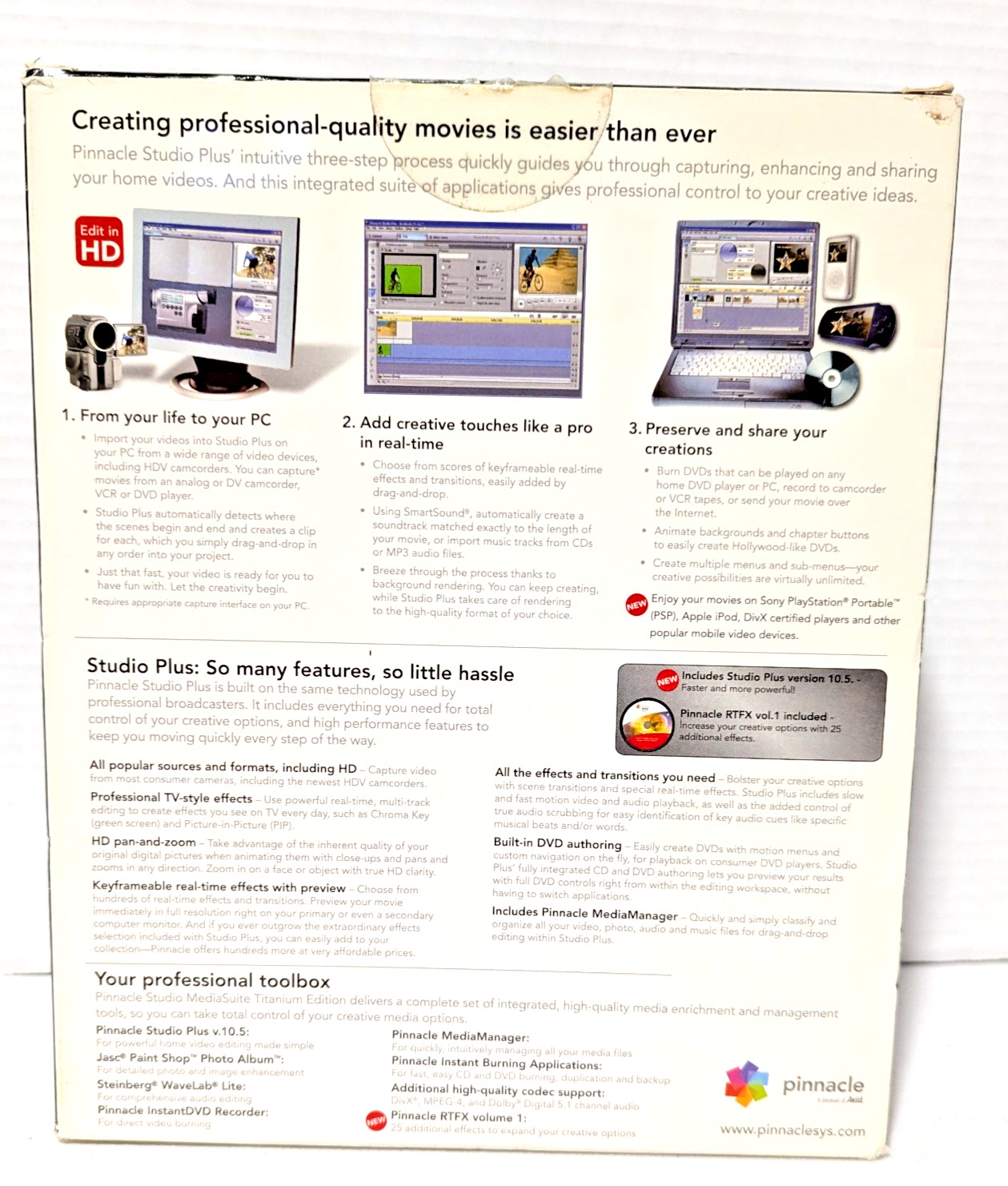 Pinnacle Studio Plus Titanium Edition v10.5 computer program