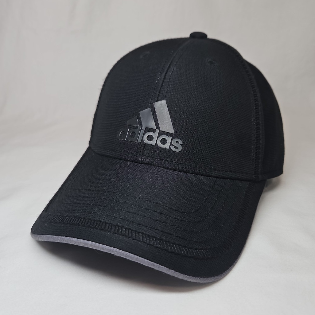 adidas Climalite Baseball Cap L/XL Black/Gray Adjustable Mesh Logo