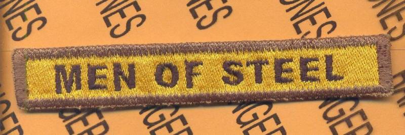 US Army MEN OF STEEL 135th Tank Bn Armored Armor ~4" tab patch c/e