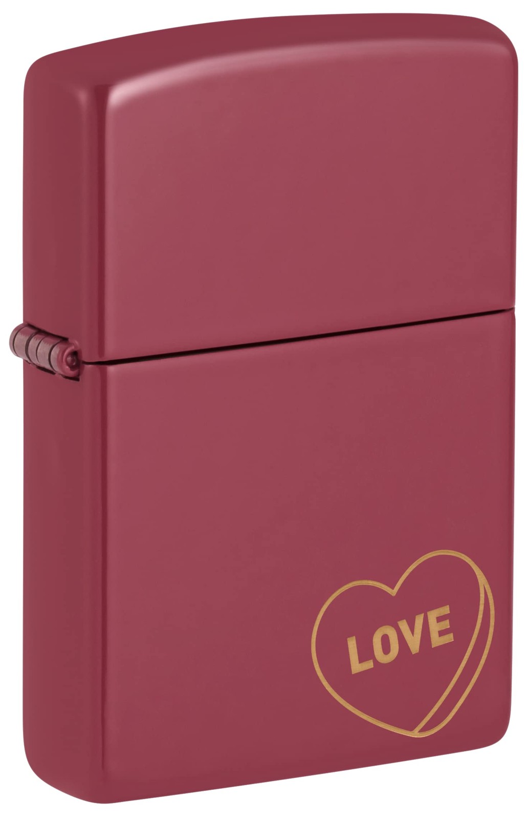Zippo Lighter- Personalized Loving Embrace Affection Gold Candy Heart 48494