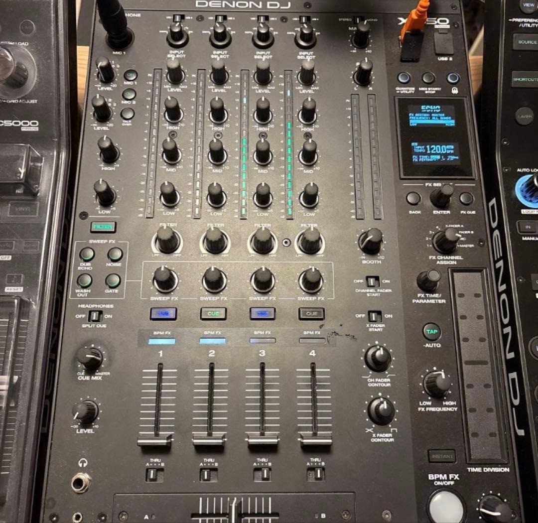 Denon DJ X1850 PRIME 4-Channel Digital DJ Mixer Professional Tested Original Box