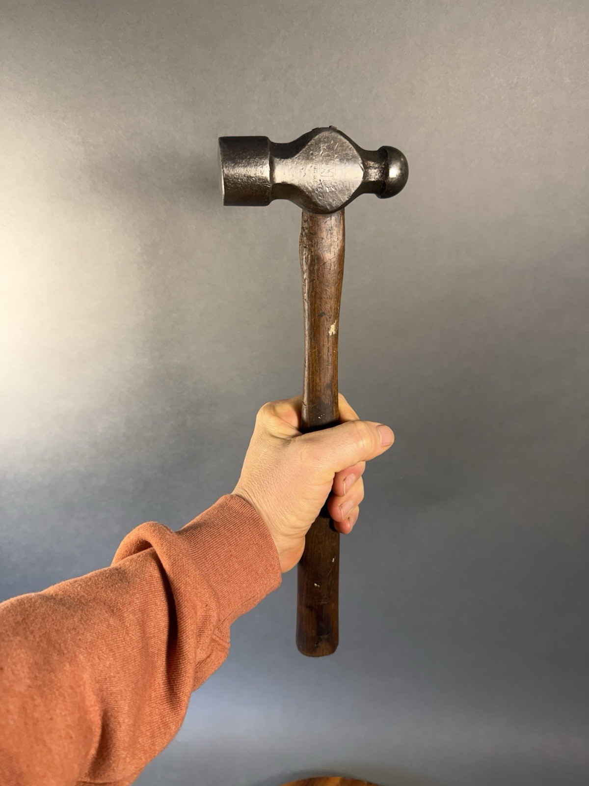 VINTAGE ANTIQUE PEXTO PS&W 24 OZ. BLACKSMITH BALL PEEN HAMMER -- USA