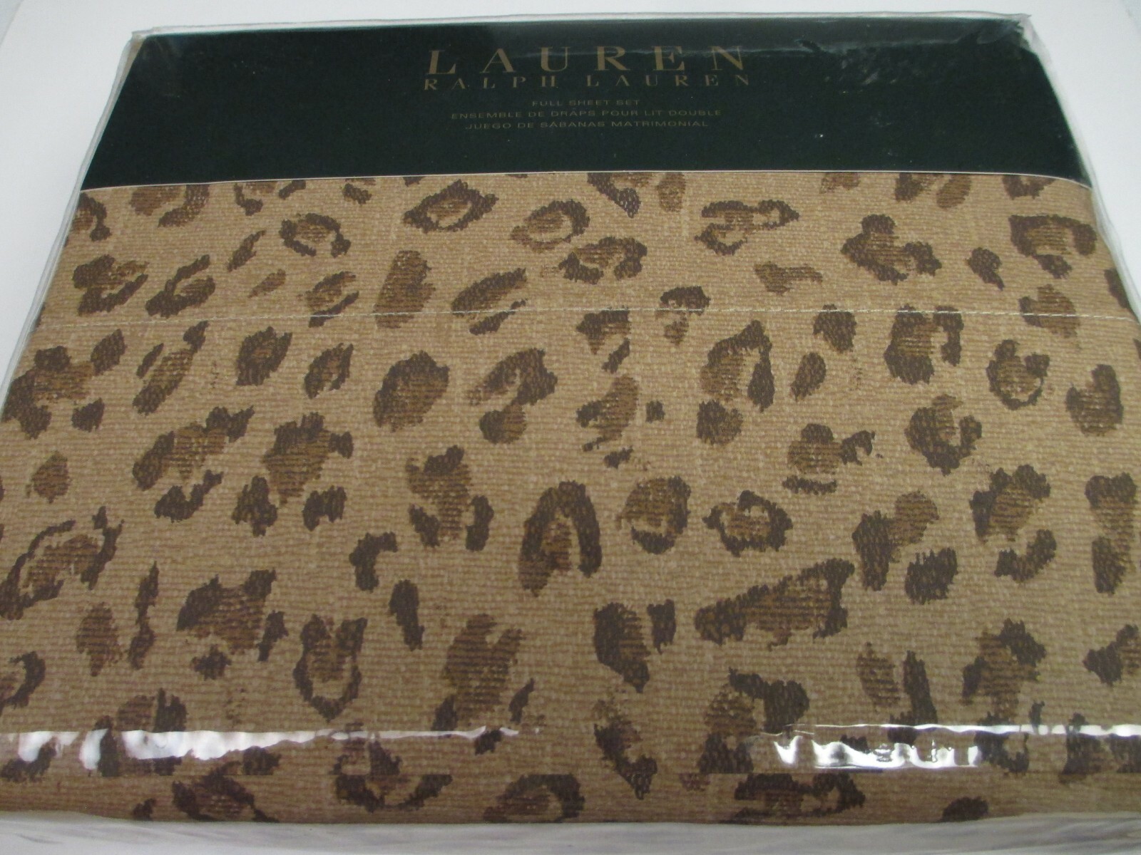 Ralph Lauren 4pc Cheetah Animal Print Sheet Set - Full