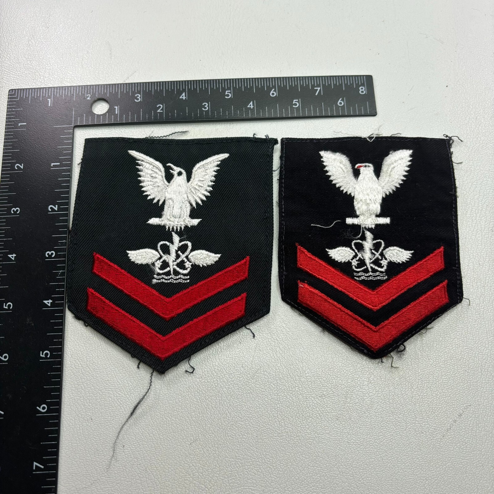 Vtg LOT 2 EAGLE VARIATIONS! Patches Navy NAVAL AIRCREWMAN Ratings Badges 301G