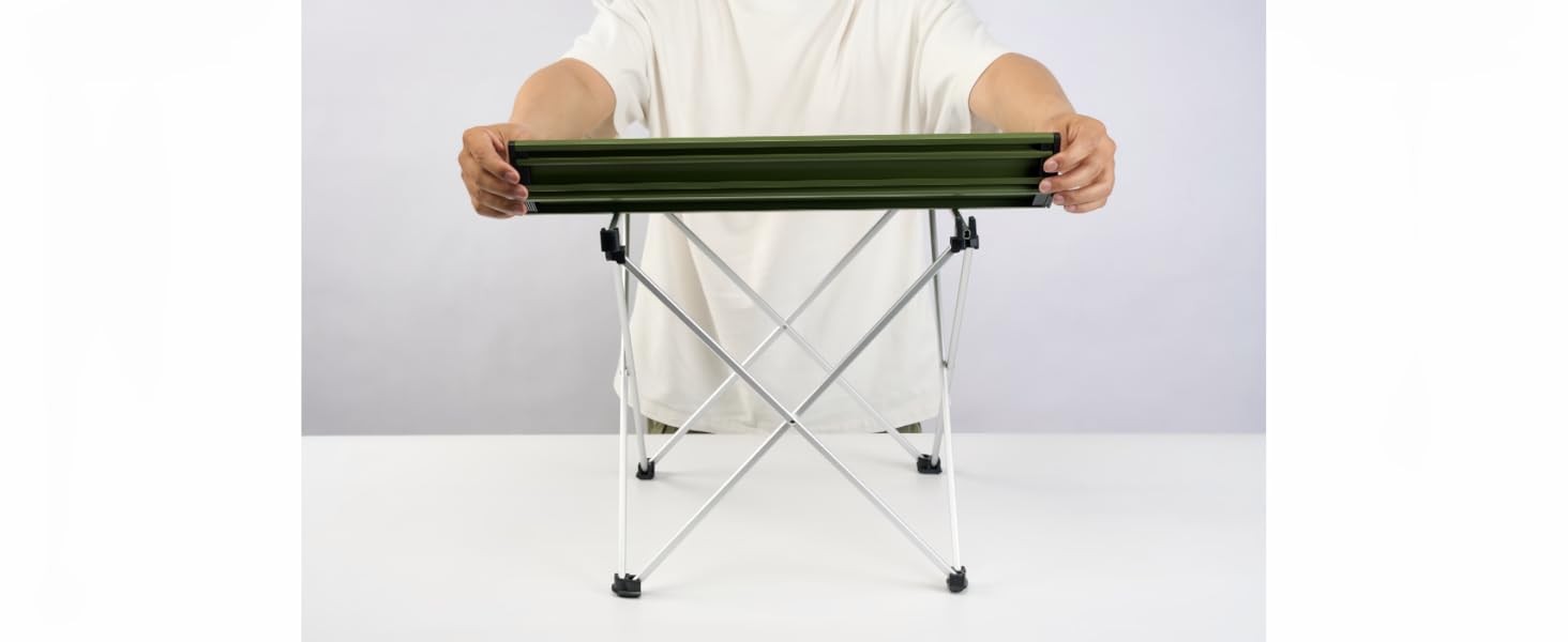 Camping Side Table, Ultralight Aluminum Folding Table, Small Compact Portable