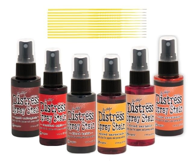 Distress Ink Spray Bundles - 6 Perfectly Paired Distress Sprays with Trebbies